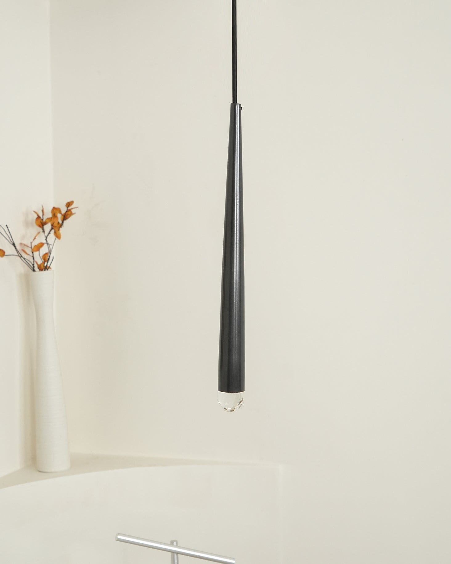 Zenith Chandelier Minimaliste Cristal Laiton - Neutralighting