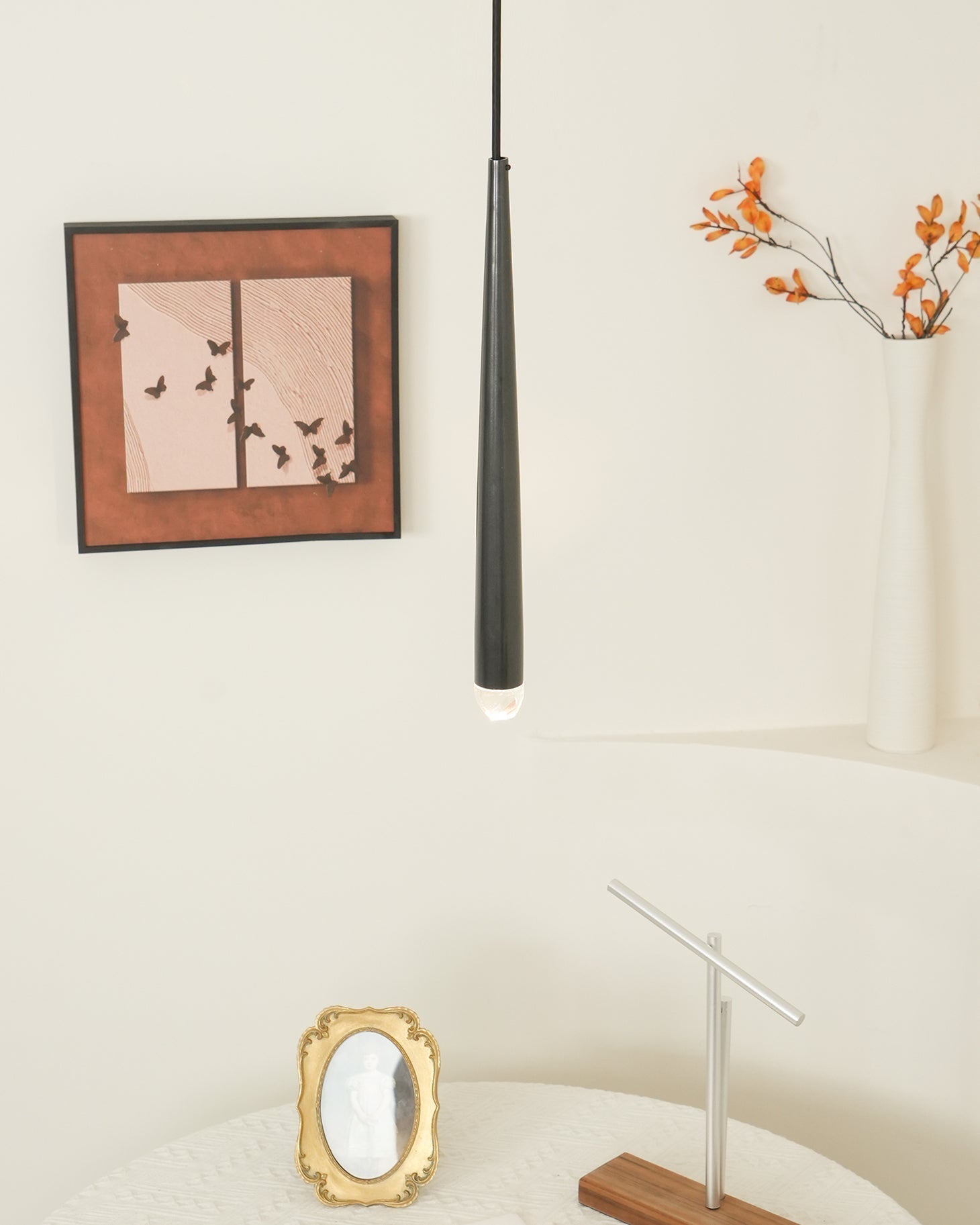 Zenith Chandelier Minimaliste Cristal Laiton - Neutralighting