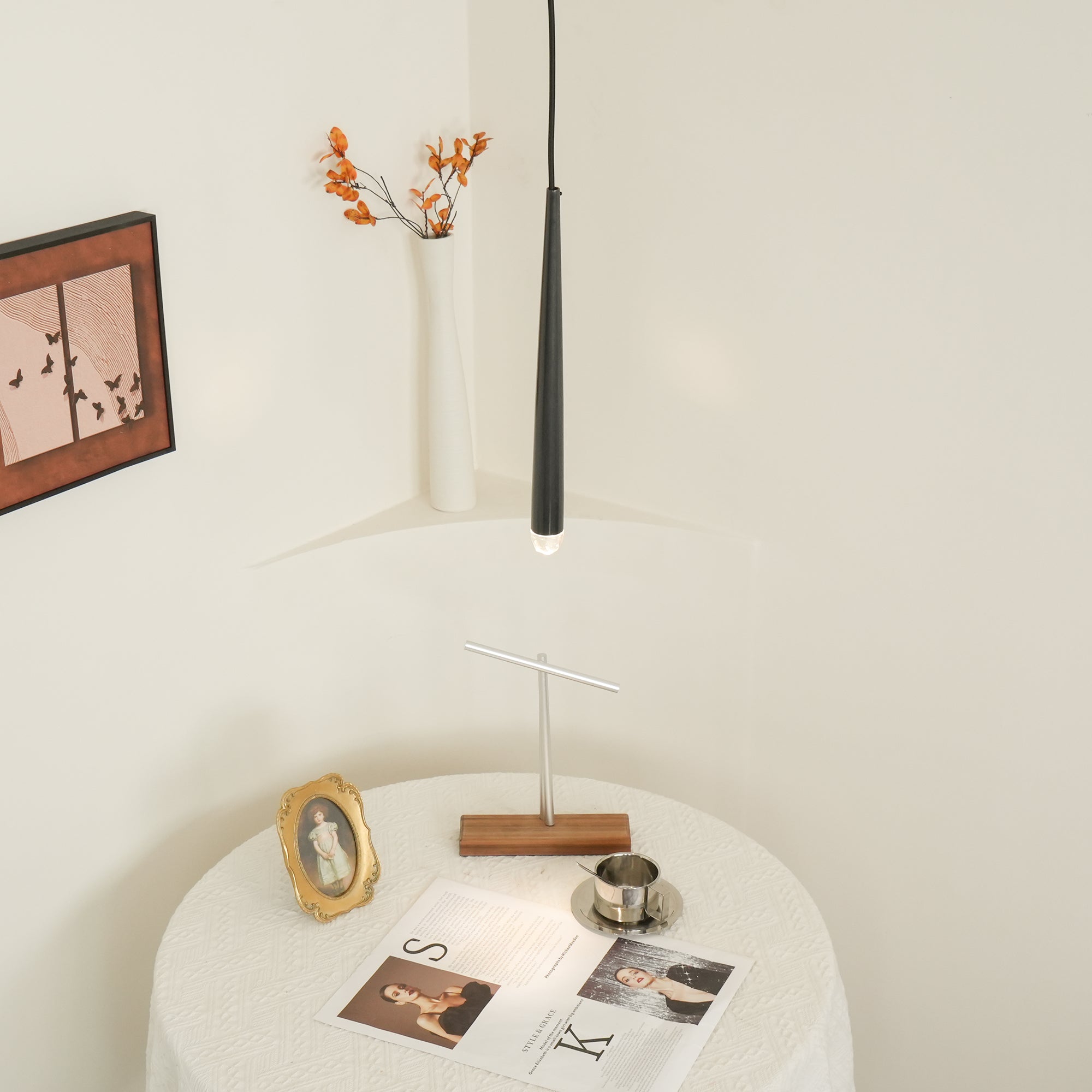 Zenith Chandelier Minimaliste Cristal Laiton - Neutralighting