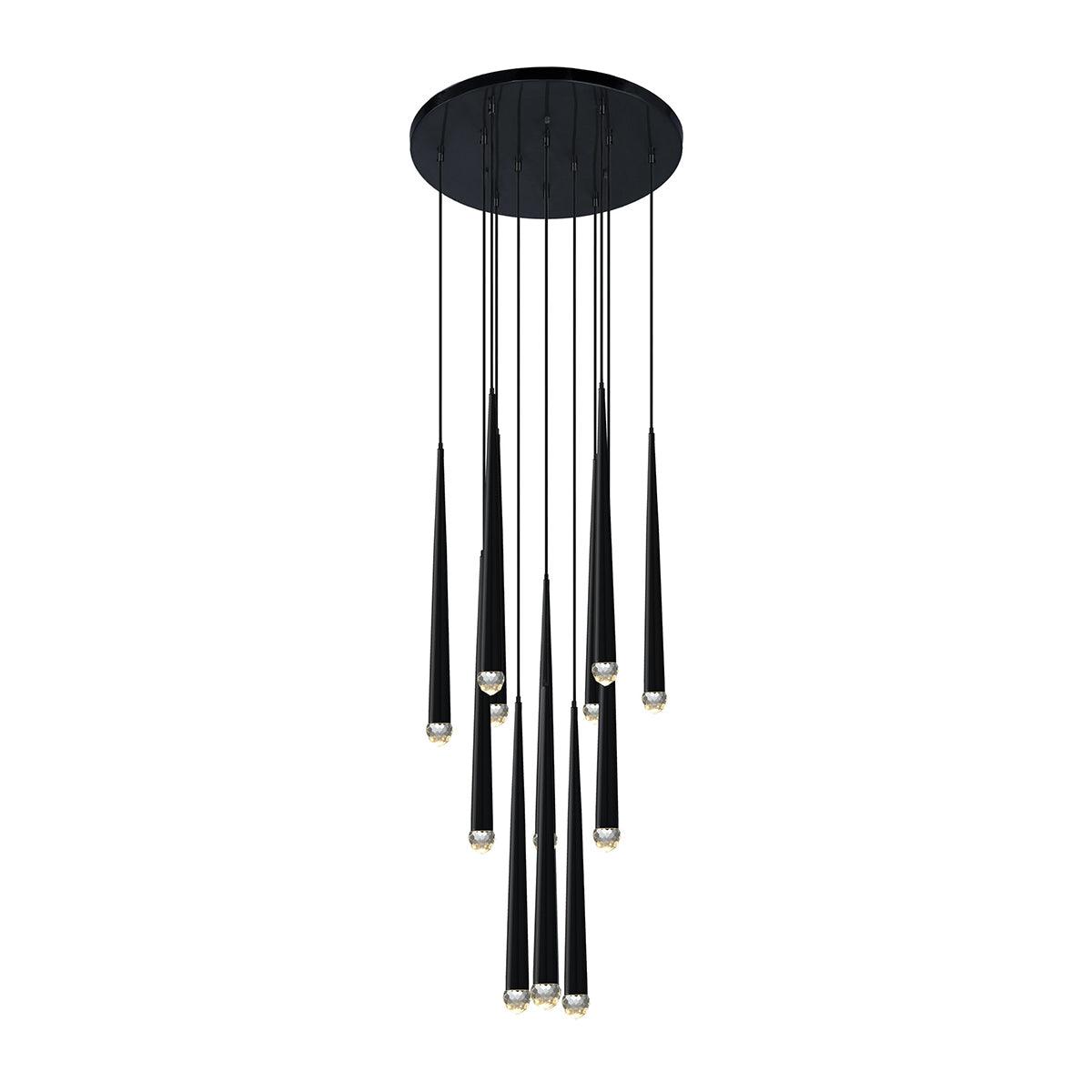 Zenith Chandelier Minimaliste Cristal Laiton - Neutralighting