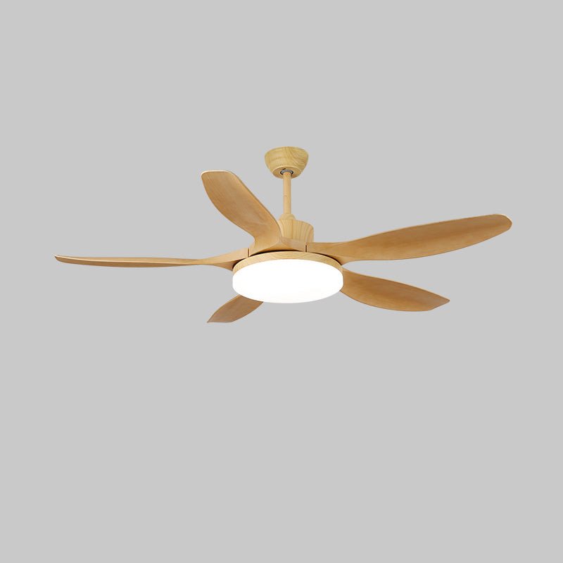 Plafonnier ventilateur Arysen minimaliste en bois, finition Noir