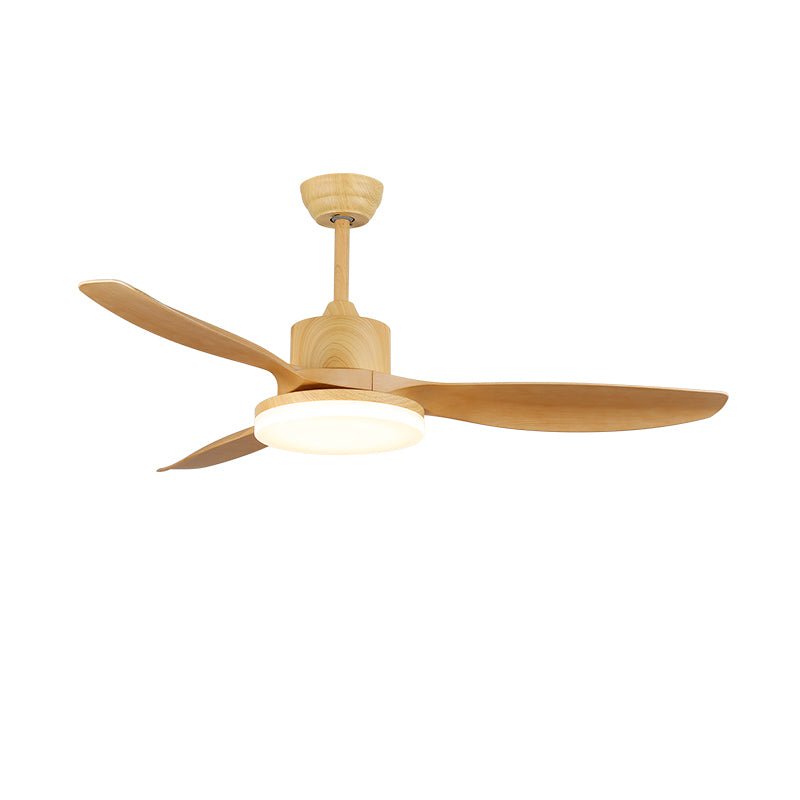 Plafonnier ventilateur Arysen minimaliste en bois, Modèle F, diamètre 48 pouces