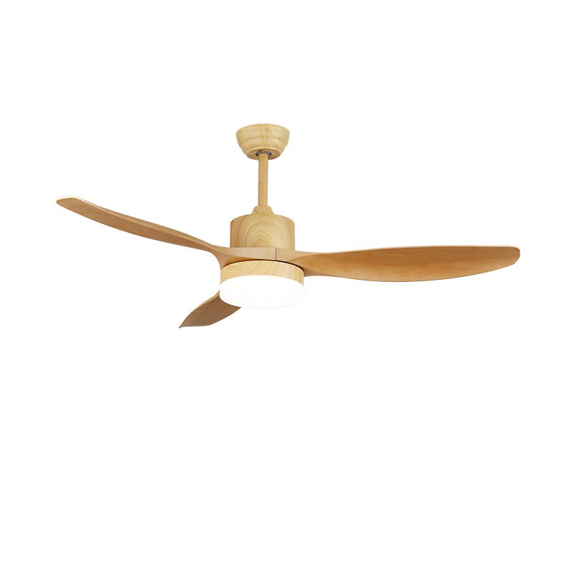 Plafonnier ventilateur Arysen minimaliste en bois, Modèle F, diamètre 52 pouces
