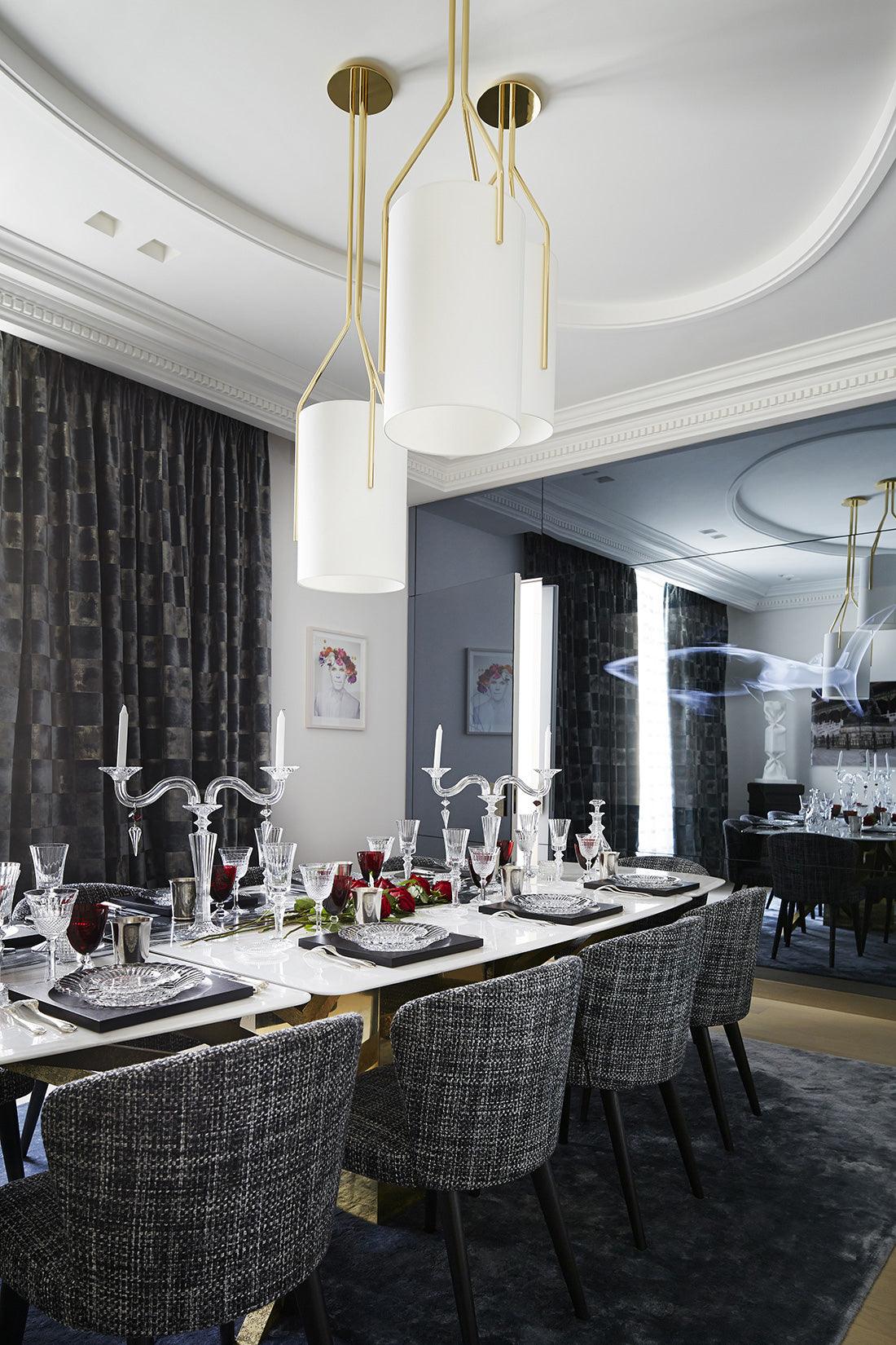 Lustra Chandelier LED 3-Lumières Laiton Moderne - Neutralighting