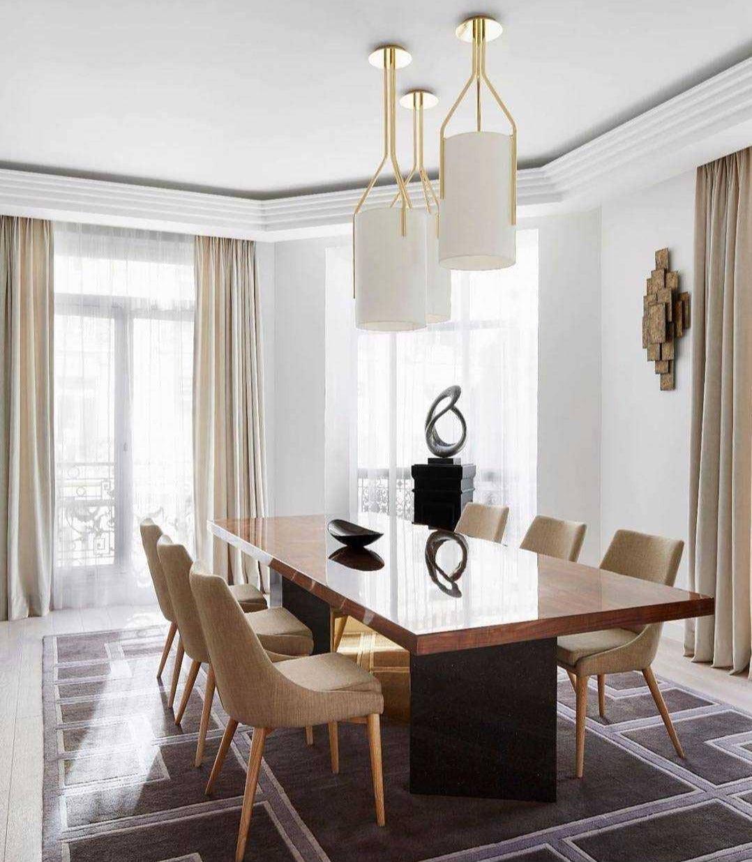 Lustra Chandelier LED 3-Lumières Laiton Moderne - Neutralighting