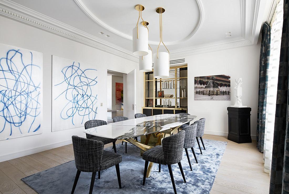 Lustra Chandelier LED 3-Lumières Laiton Moderne - Neutralighting