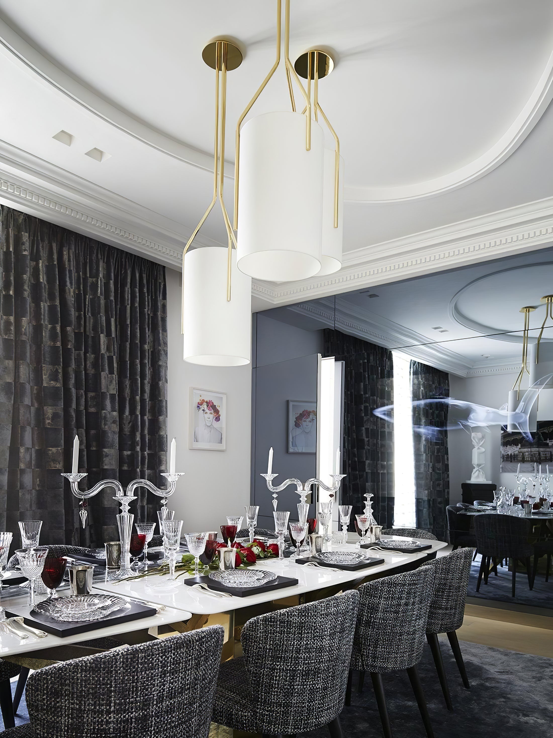 Lustra Chandelier LED 3-Lumières Laiton Moderne - Neutralighting
