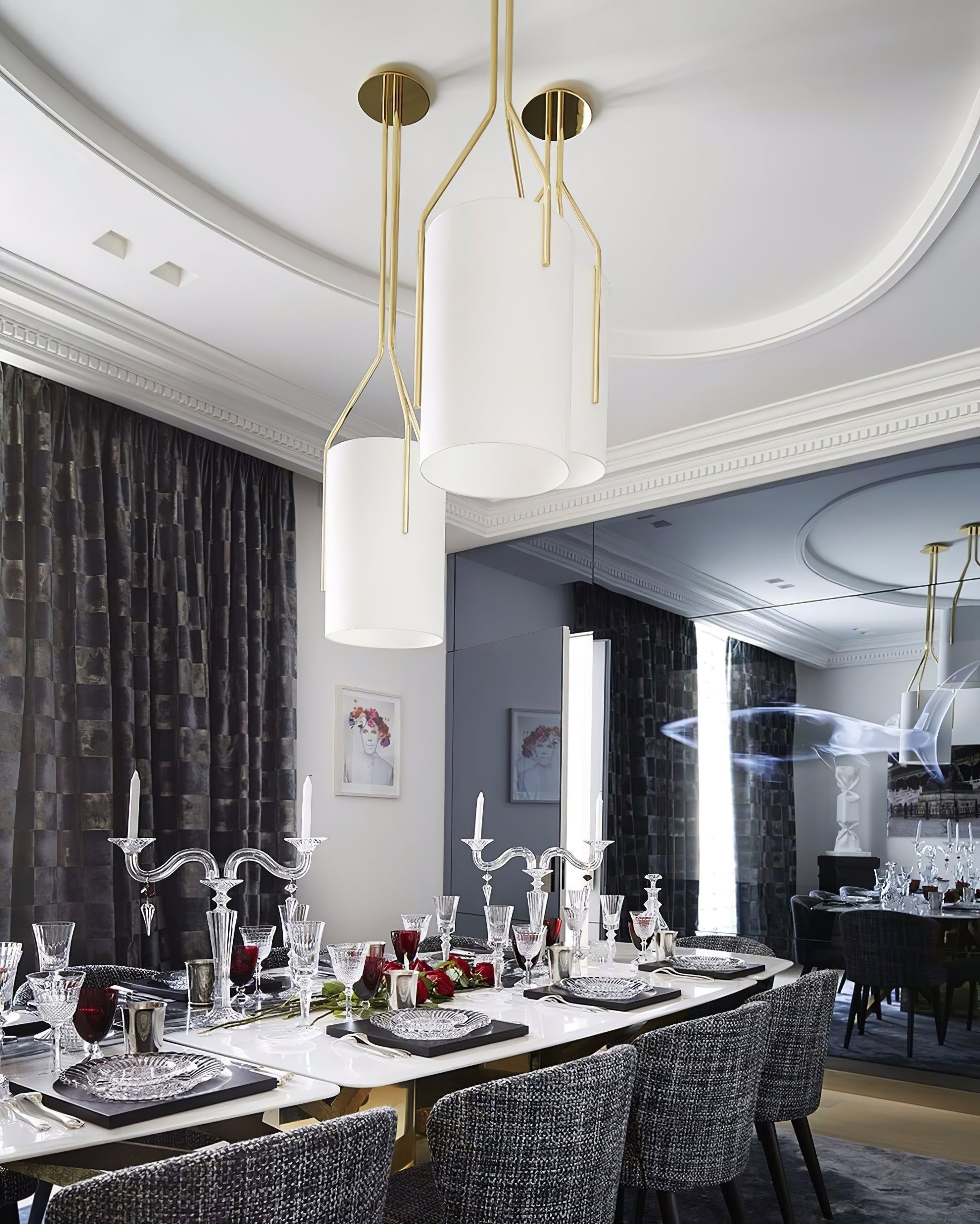 Lustra Chandelier LED 3-Lumières Laiton Moderne - Neutralighting