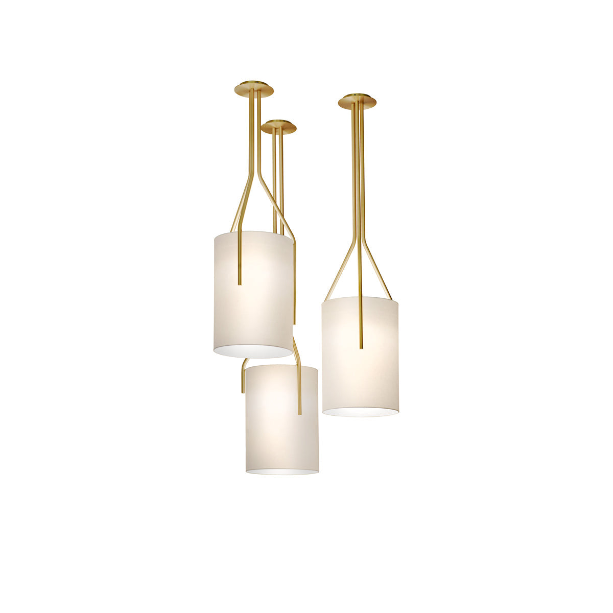 Lustra Chandelier LED 3-Lumières Laiton Moderne - Neutralighting