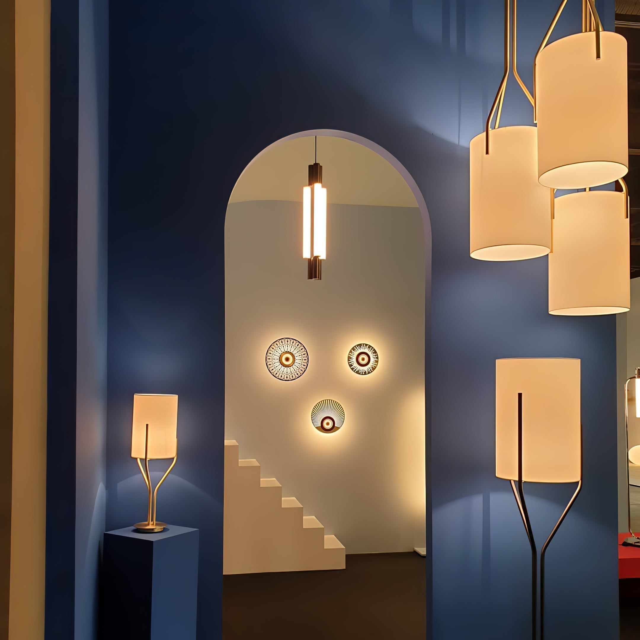 Lustra Chandelier LED 3-Lumières Laiton Moderne - Neutralighting