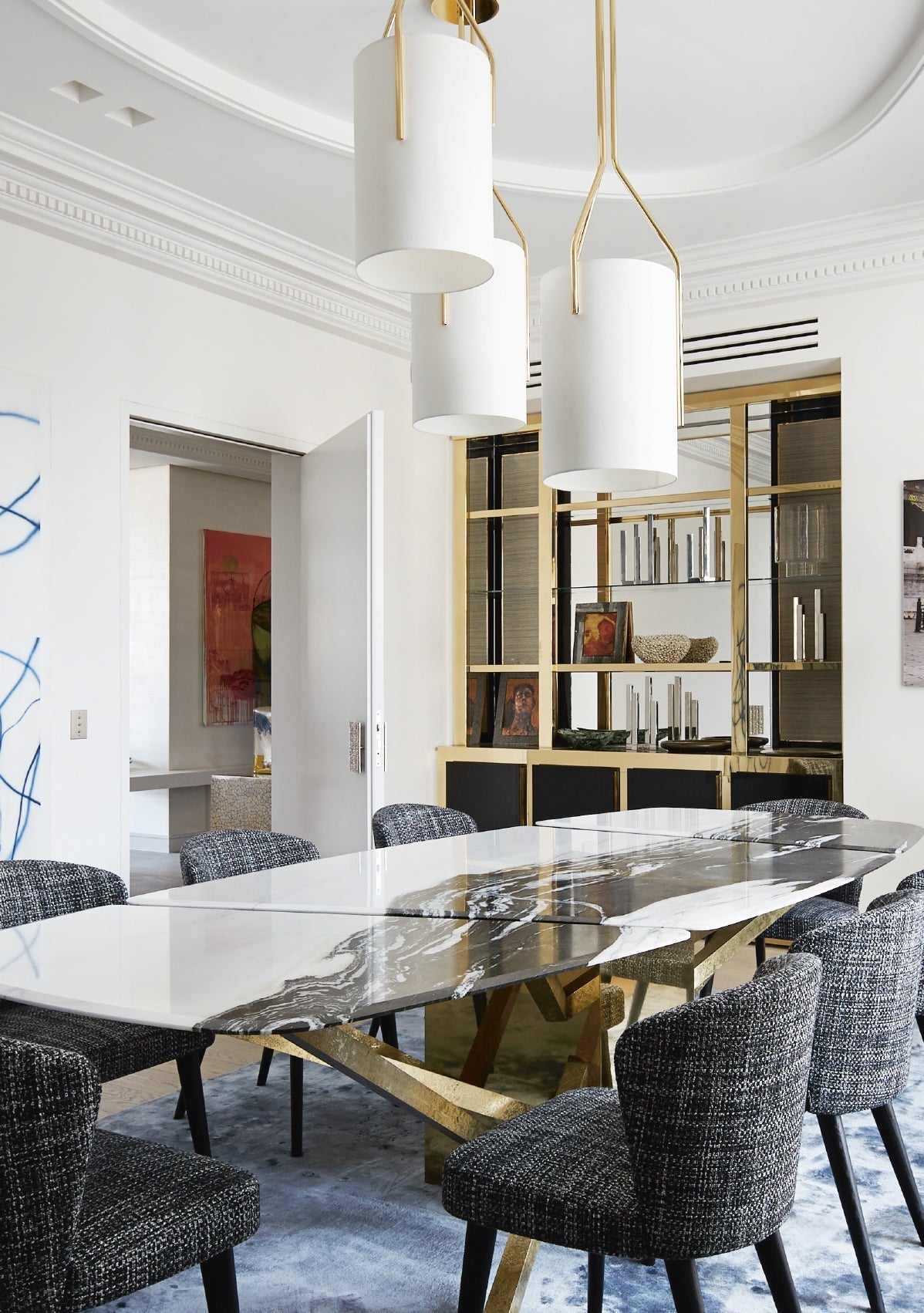 Lustra Chandelier LED 3-Lumières Laiton Moderne - Neutralighting