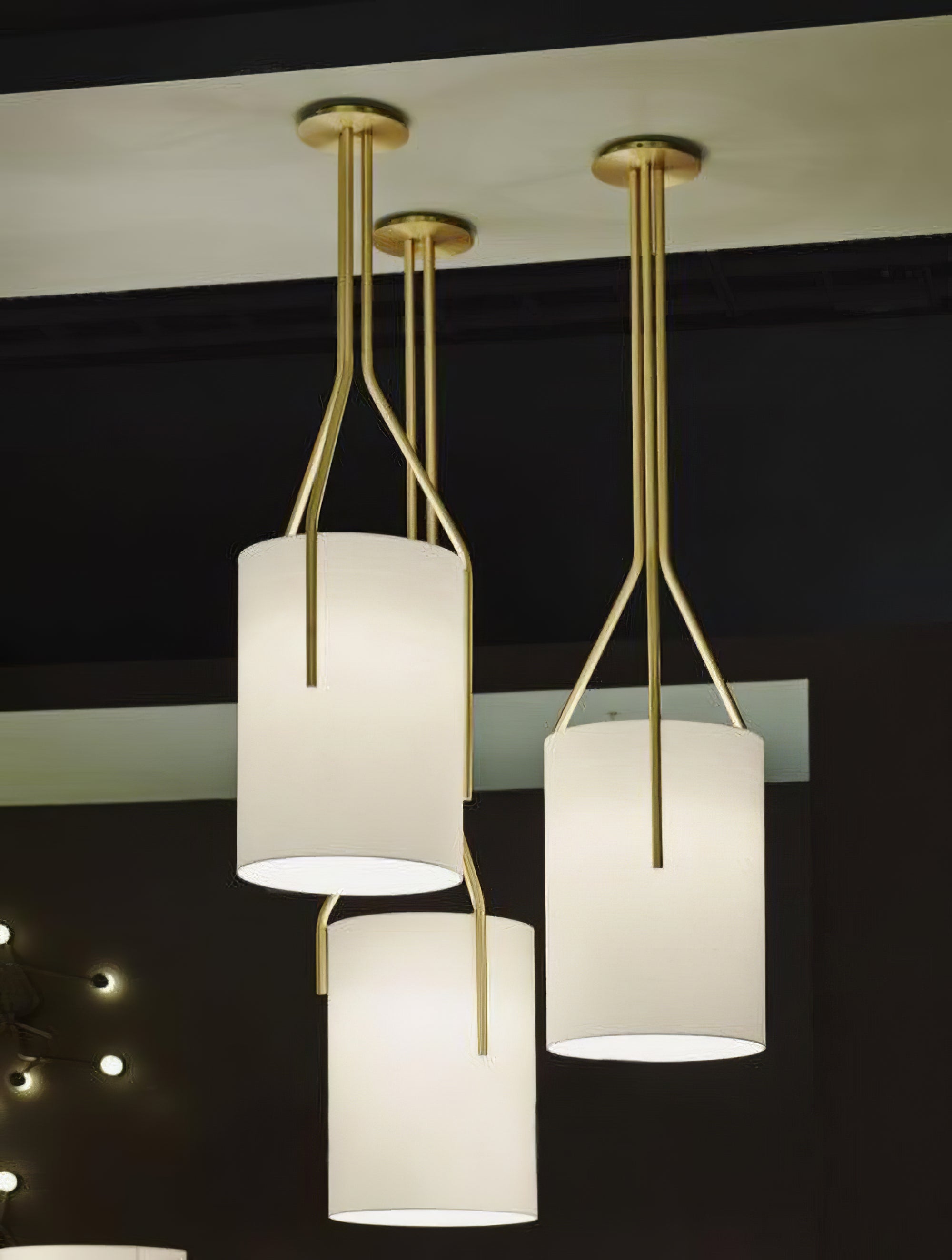 Lustra Chandelier LED 3-Lumières Laiton Moderne - Neutralighting