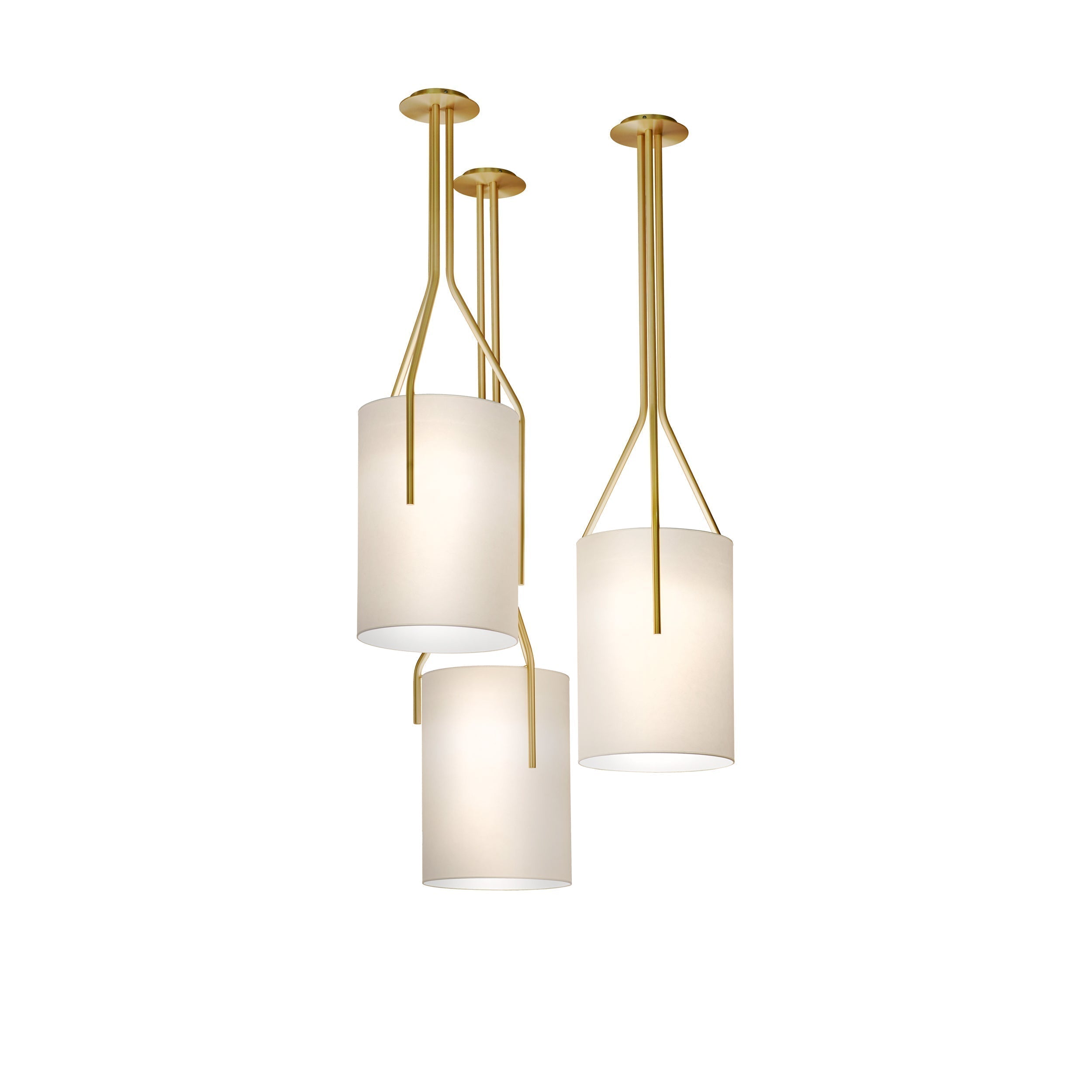 Lustra Chandelier LED 3-Lumières Laiton Moderne - Neutralighting