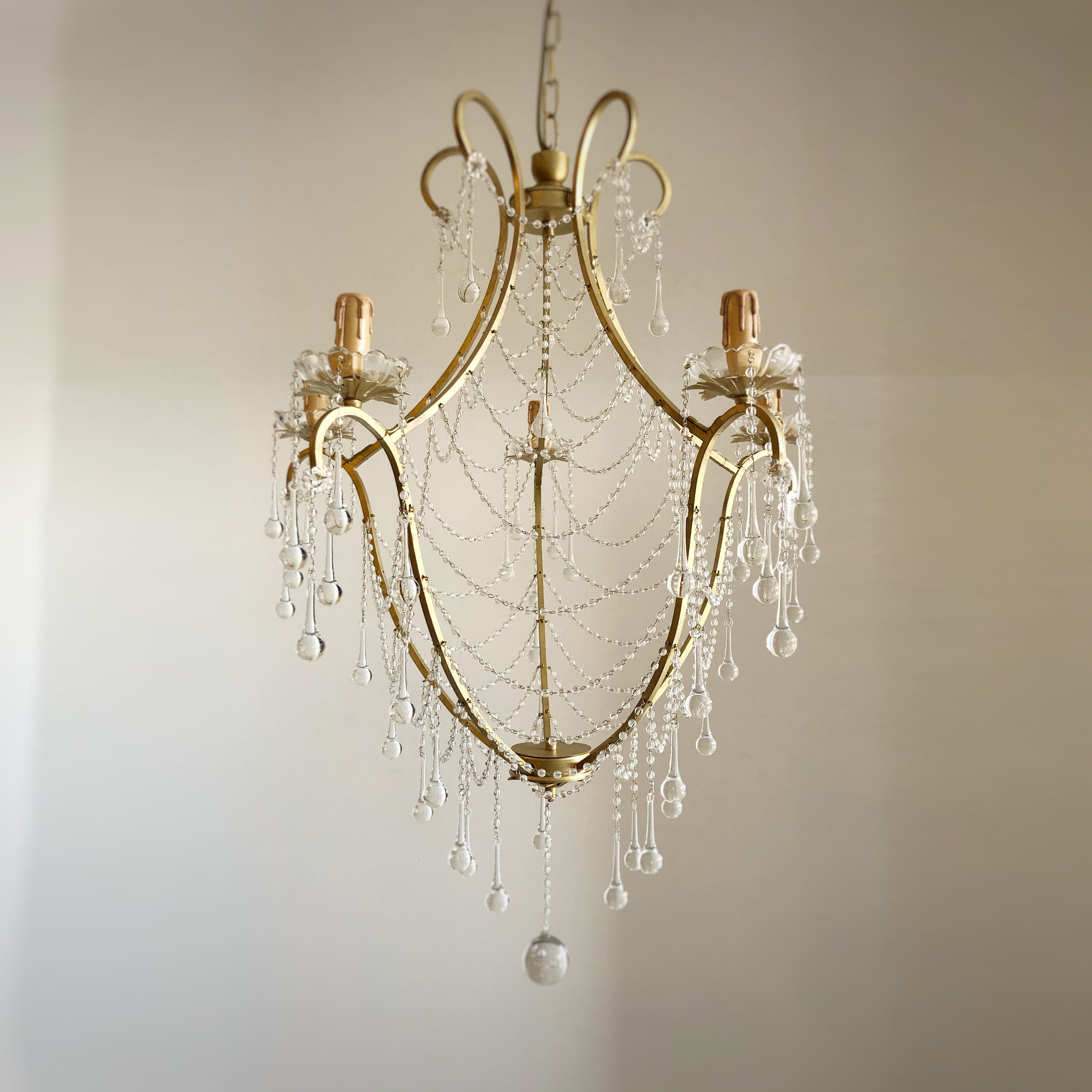 Qvistuvyo Individual Creativity Metal Glass Chandelier - Lamp Copper