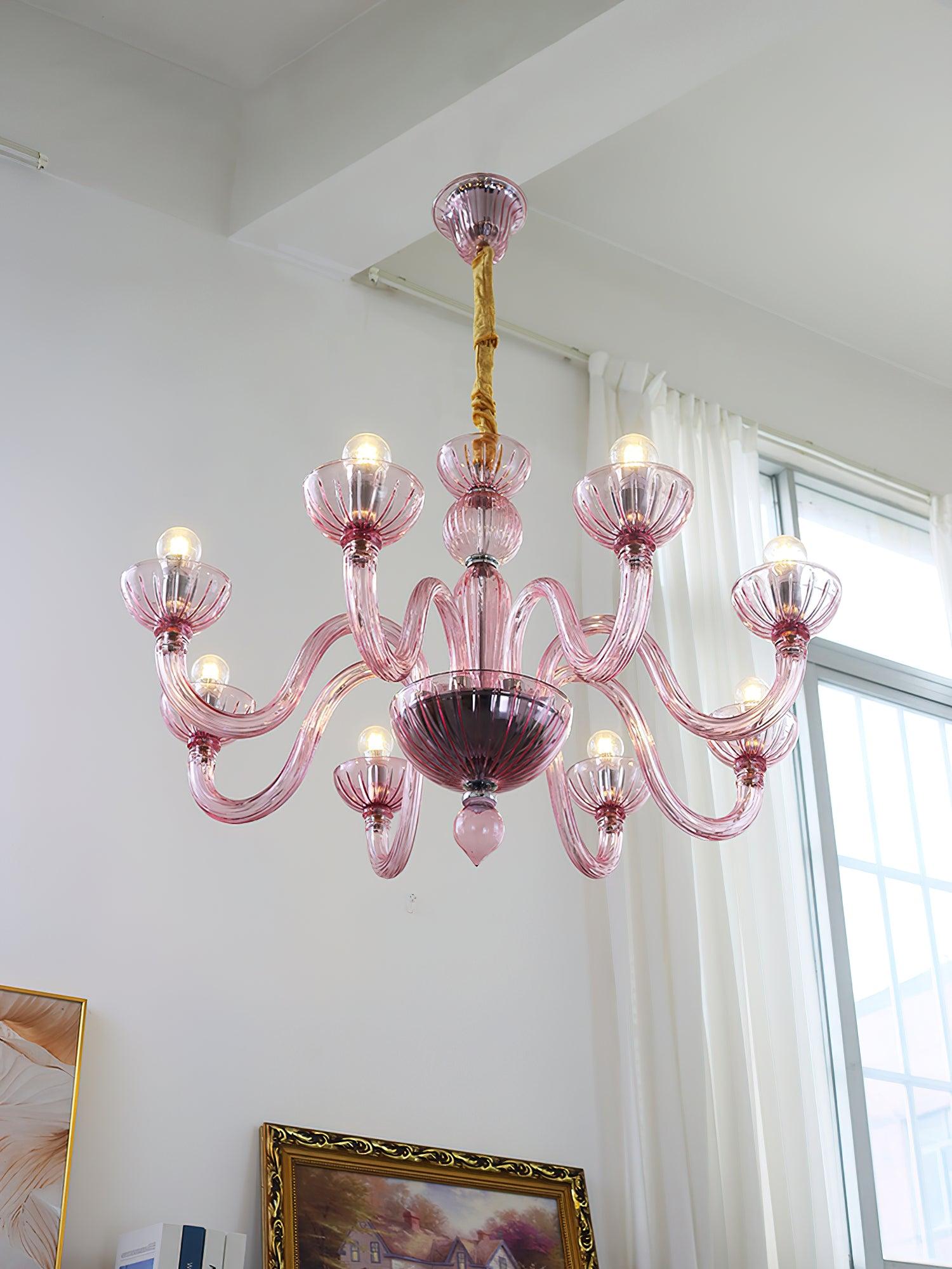 Lustra Chandelier En Verre De Murano Élégant Fait Main - Neutralighting