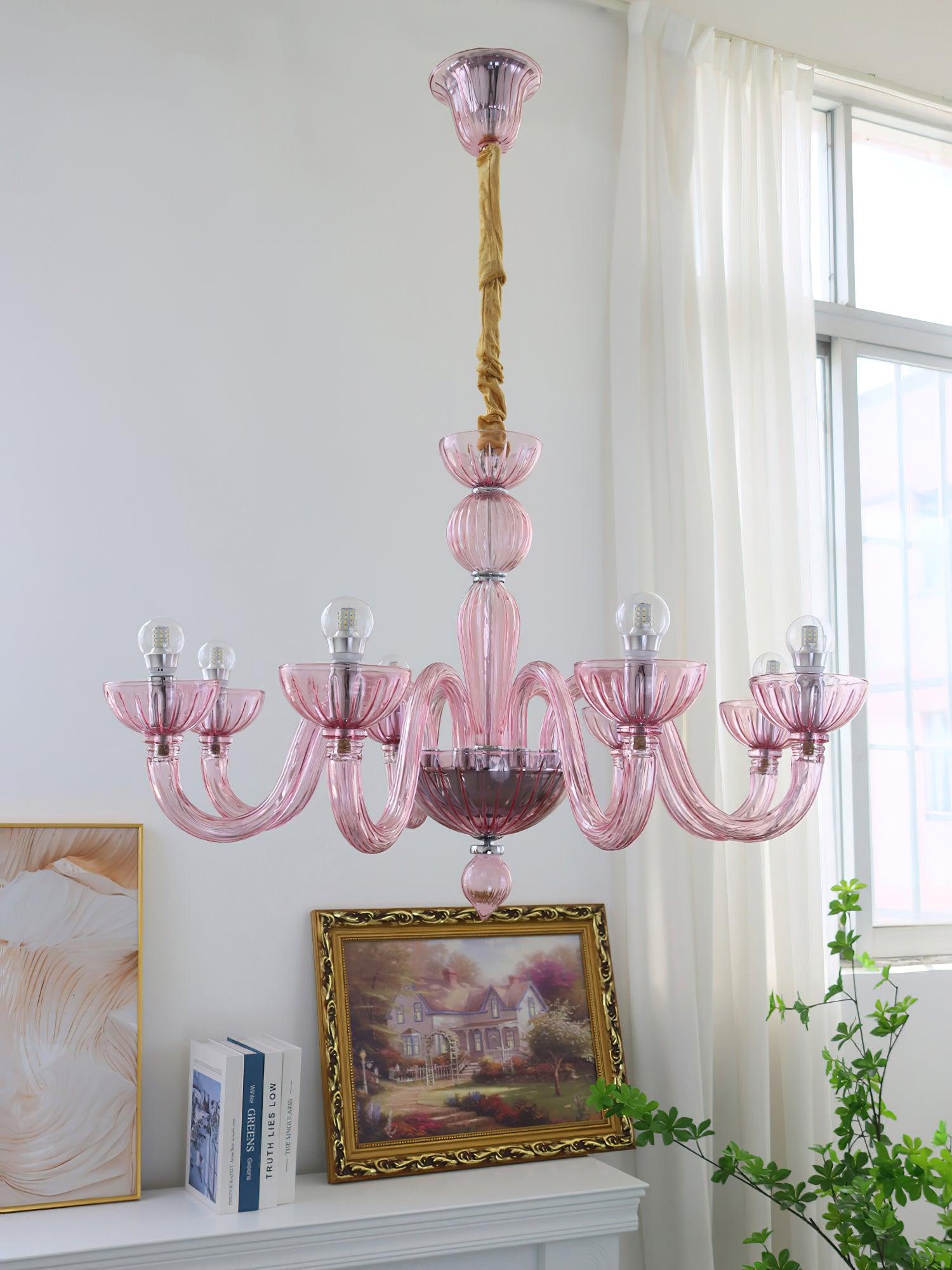 Lustra Chandelier En Verre De Murano Élégant Fait Main - Neutralighting