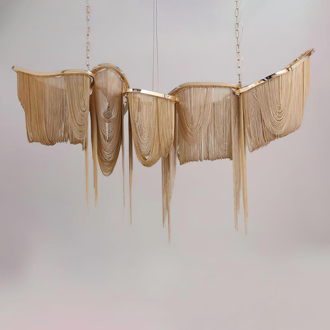 Solara Chandelier Franges Dorées - Neutralighting