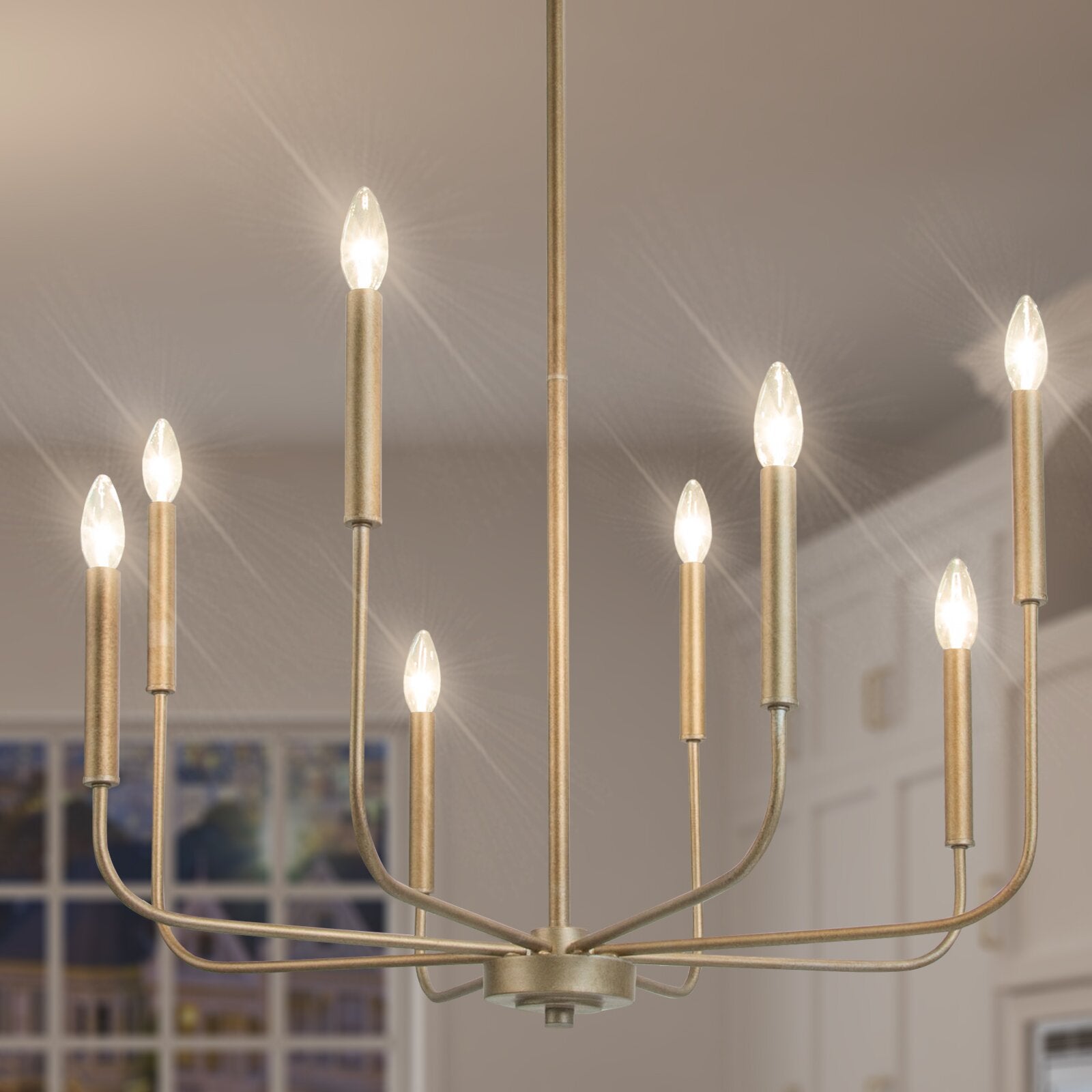 Ulfuvys Chandelier Métal Industriel Moderne En Bougies - Neutralighting