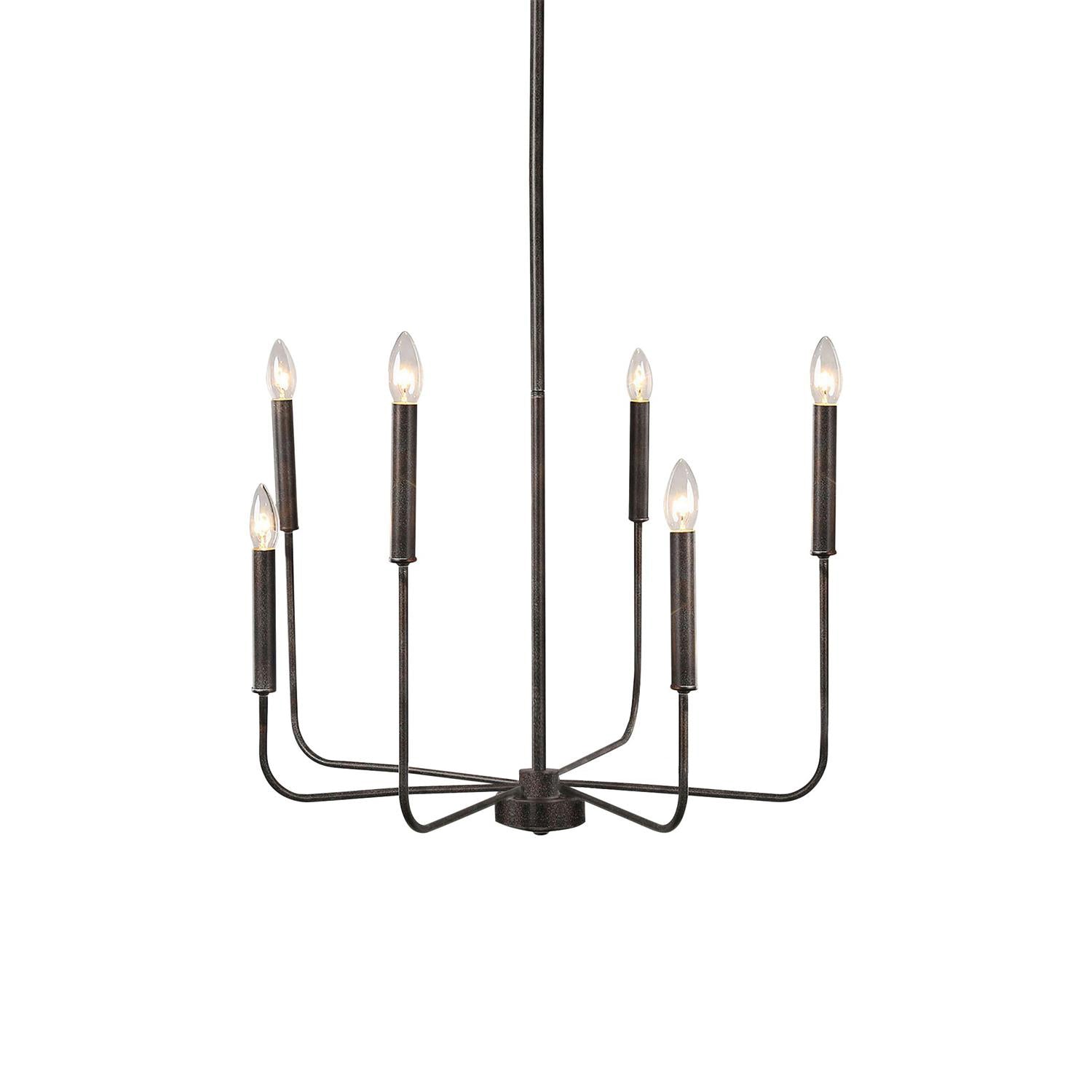 Ulfuvys Chandelier Métal Industriel Moderne En Bougies - Neutralighting