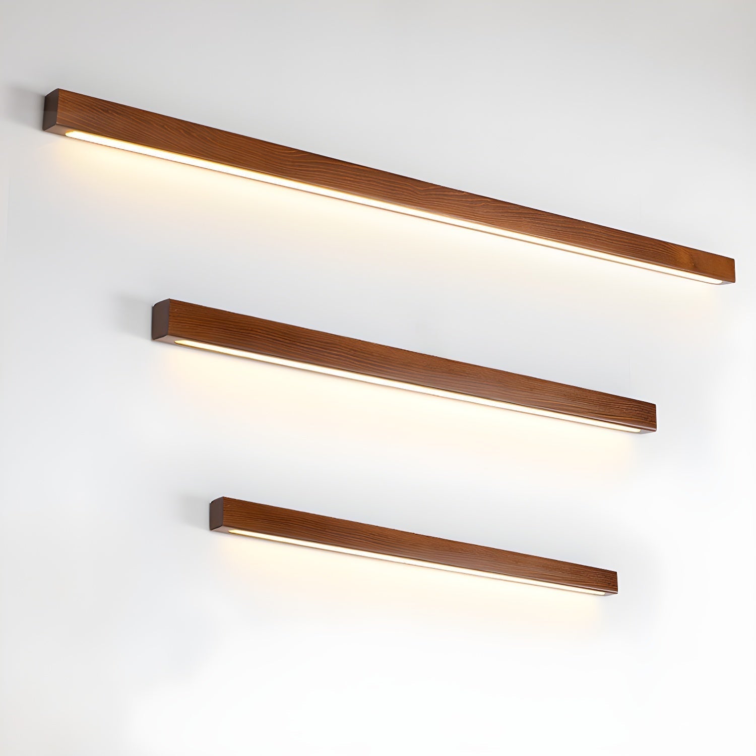 Lustra Applique Murale Linéaire Bois et LED Design Minimaliste - Neutralighting