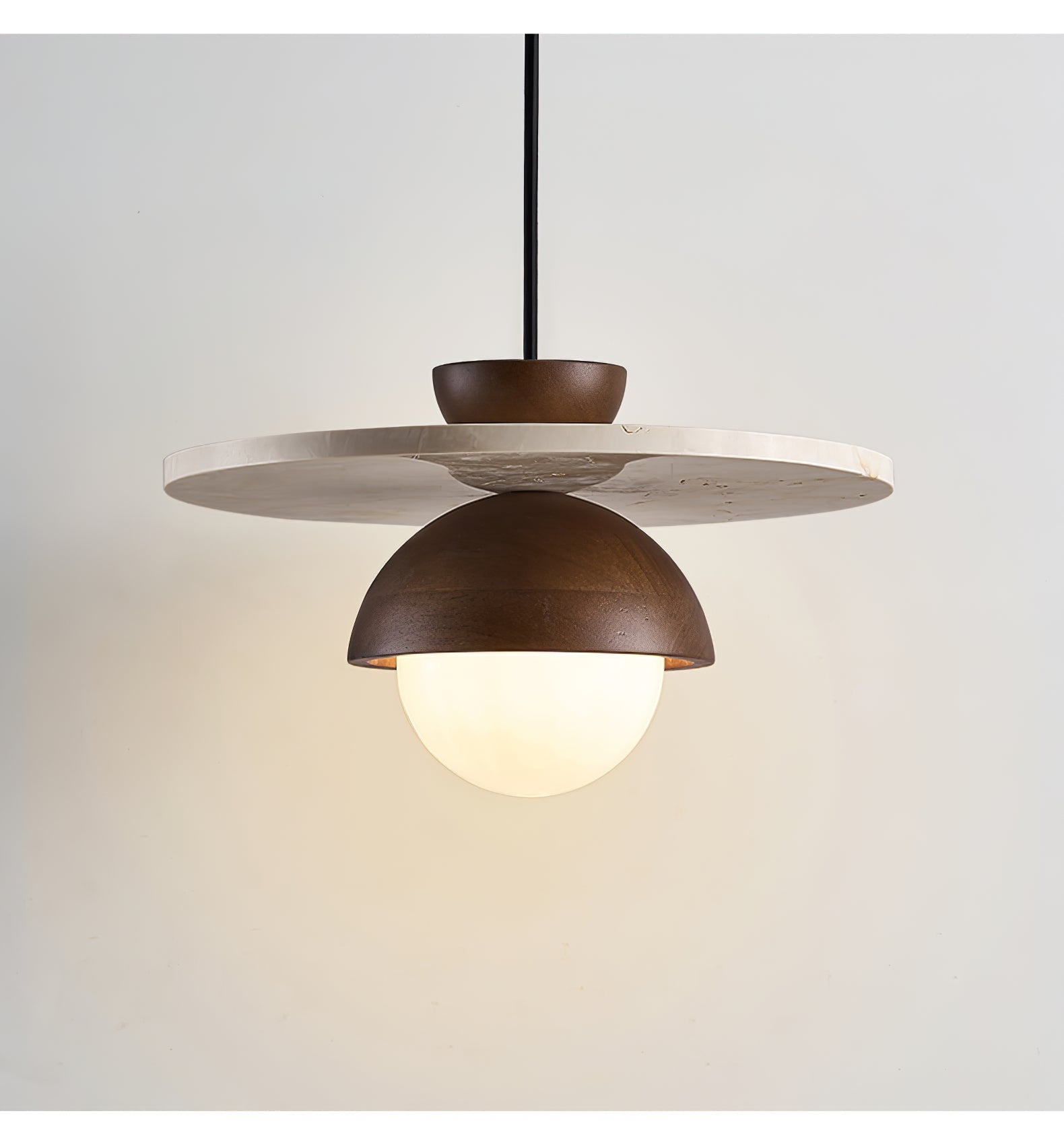 Vera Travertine Glass Pendant Light Design - Letslighting