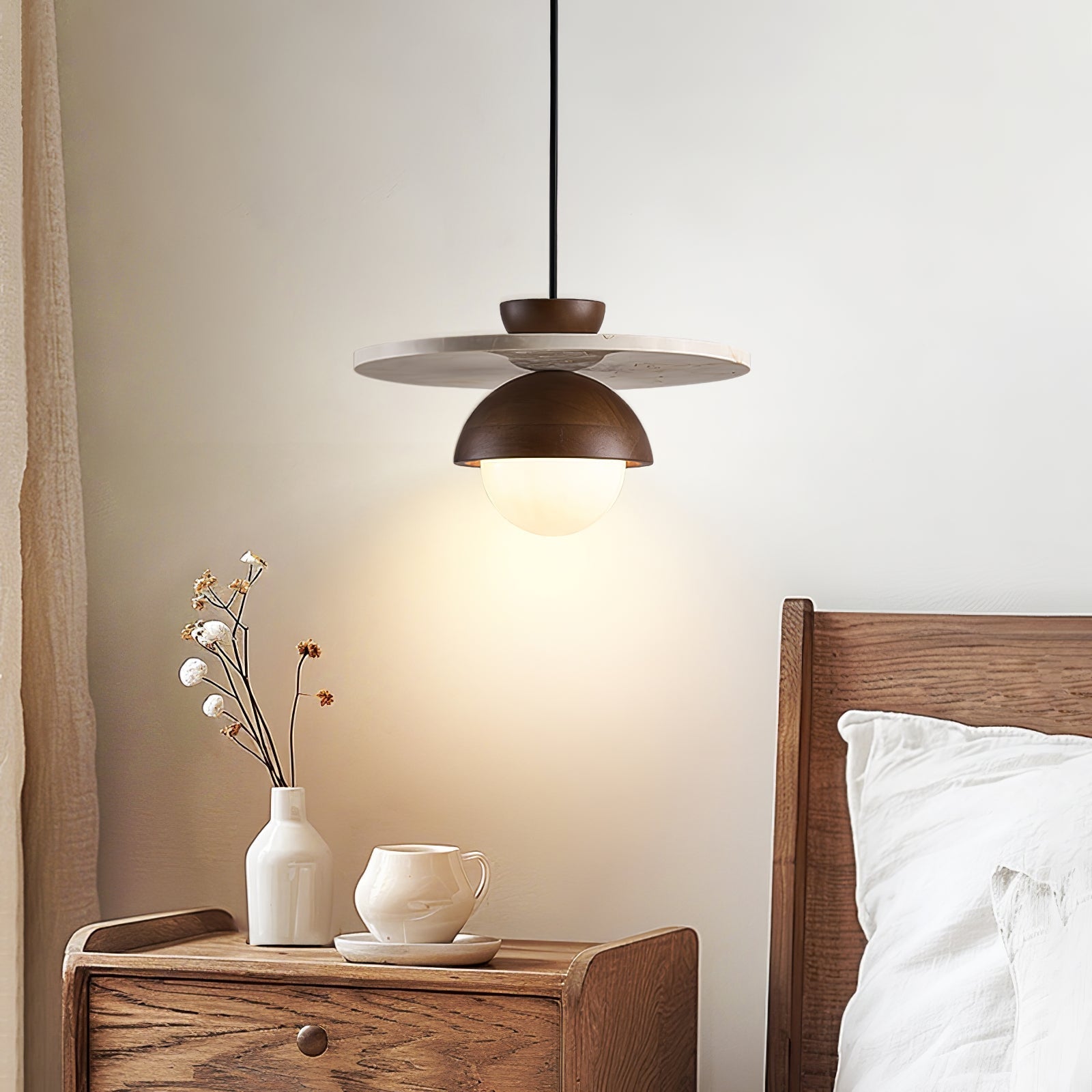 Vera Travertine Glass Pendant Light Design - Letslighting