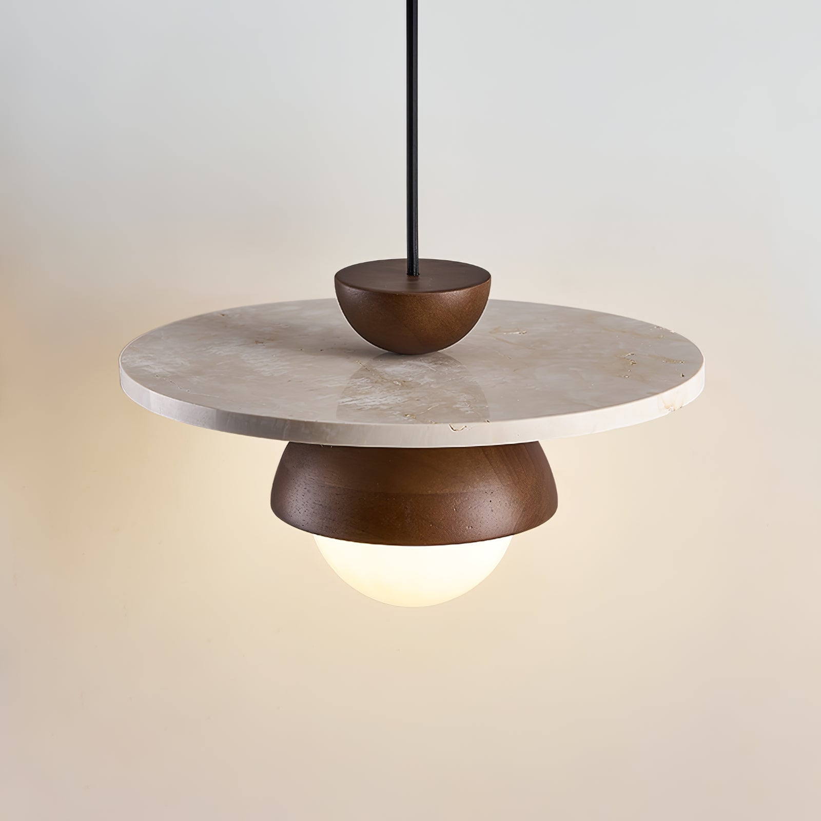 Vera Travertine Glass Pendant Light Design - Letslighting