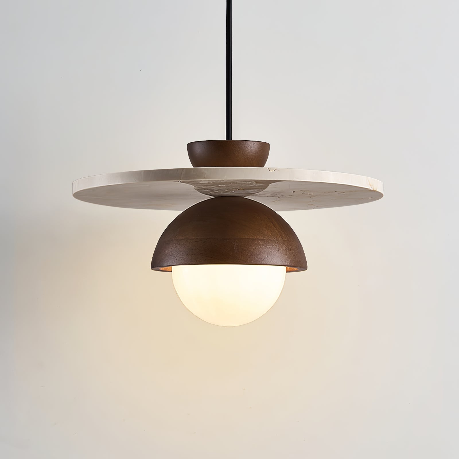 Vera Travertine Glass Pendant Light Design - Letslighting