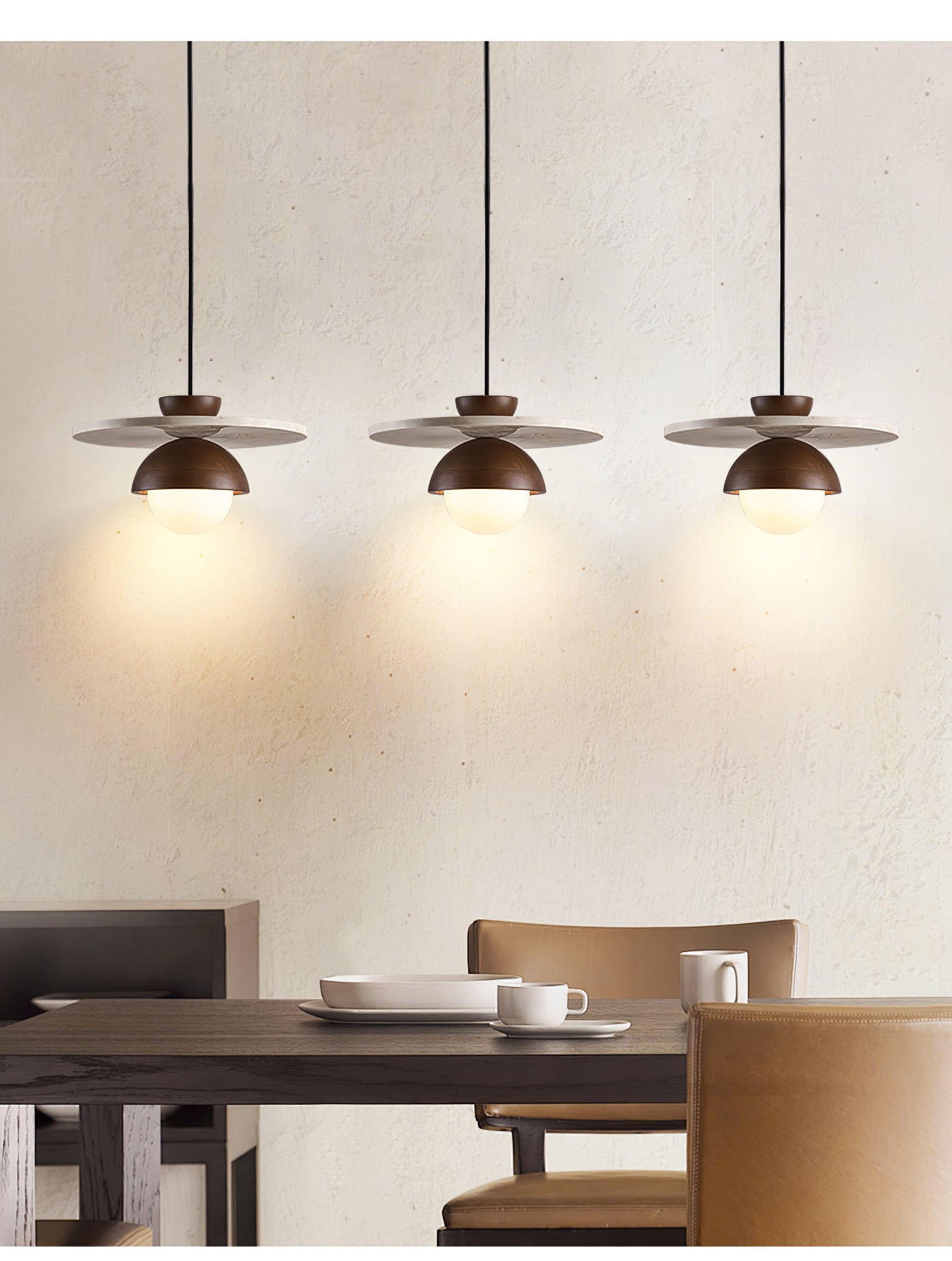 Vera Travertine Glass Pendant Light Design - Letslighting