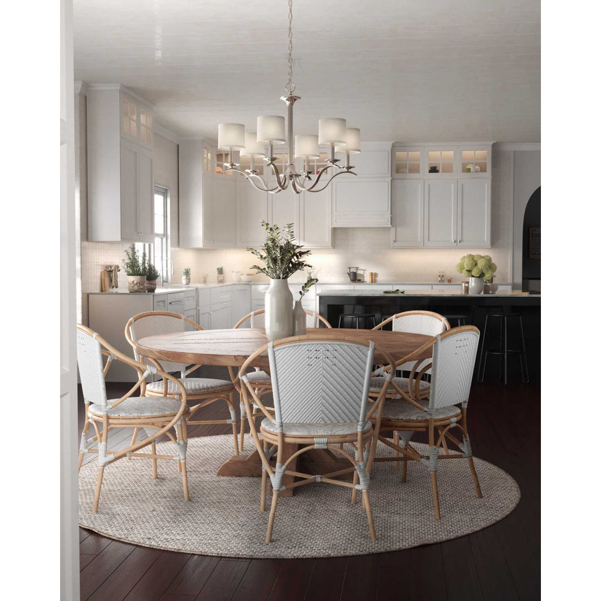 Vatnuvys Chandelier Métal Laiton Tissu Traditionnel Premium - Neutralighting