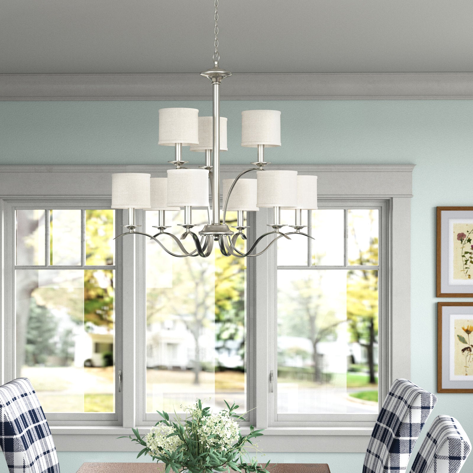 Vatnuvys Chandelier Métal Laiton Tissu Traditionnel Premium - Neutralighting