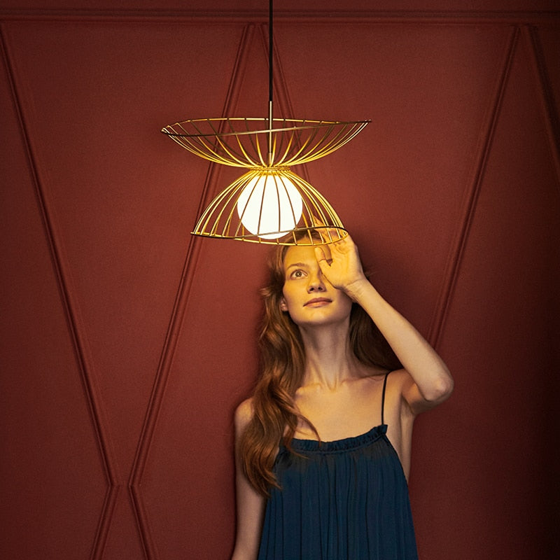 Ritta Luminaires Suspension Vertigo LED Métal Noir/Or Salle à manger - Neutralighting