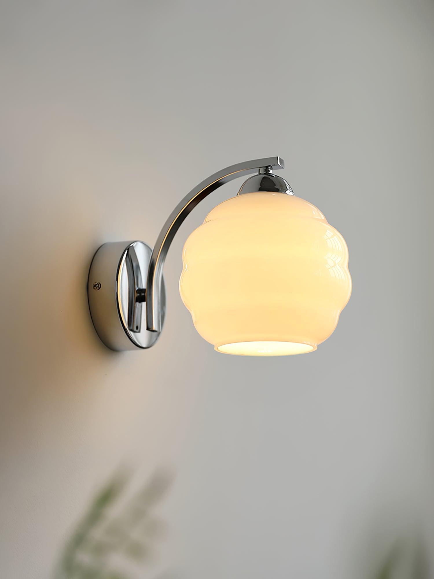 Lustra Wall Lamp Art Deco Glass Chrome - Neutralighting