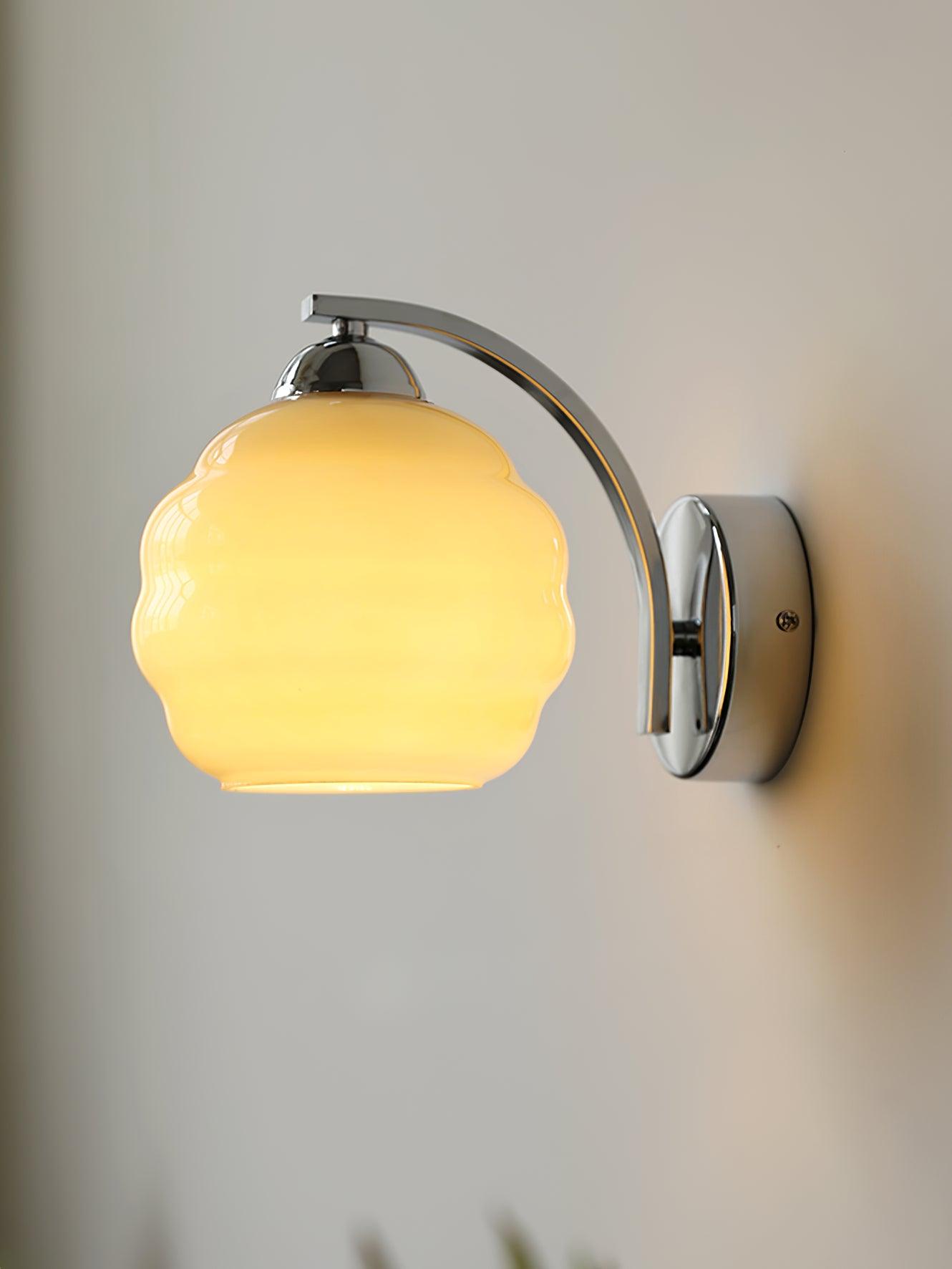 Lustra Wall Lamp Art Deco Glass Chrome - Neutralighting
