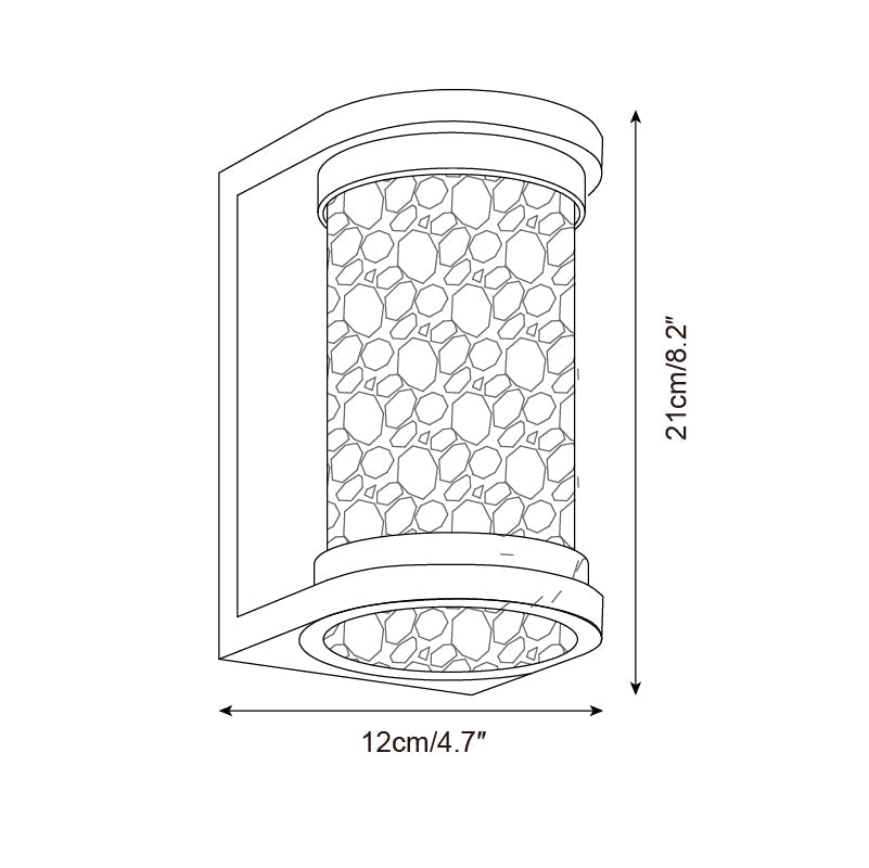Artika Applique Murale Extérieure Acier Inoxydable Verre Texturé - Neutralighting