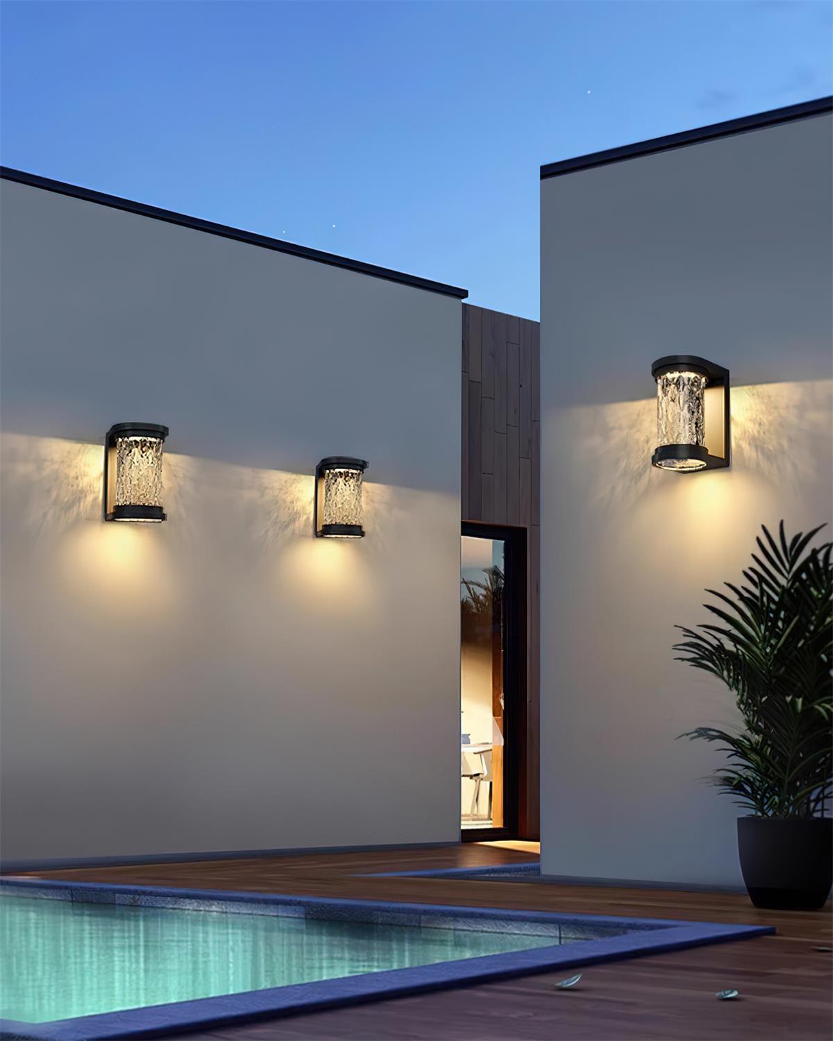 Artika Applique Murale Extérieure Acier Inoxydable Verre Texturé - Neutralighting