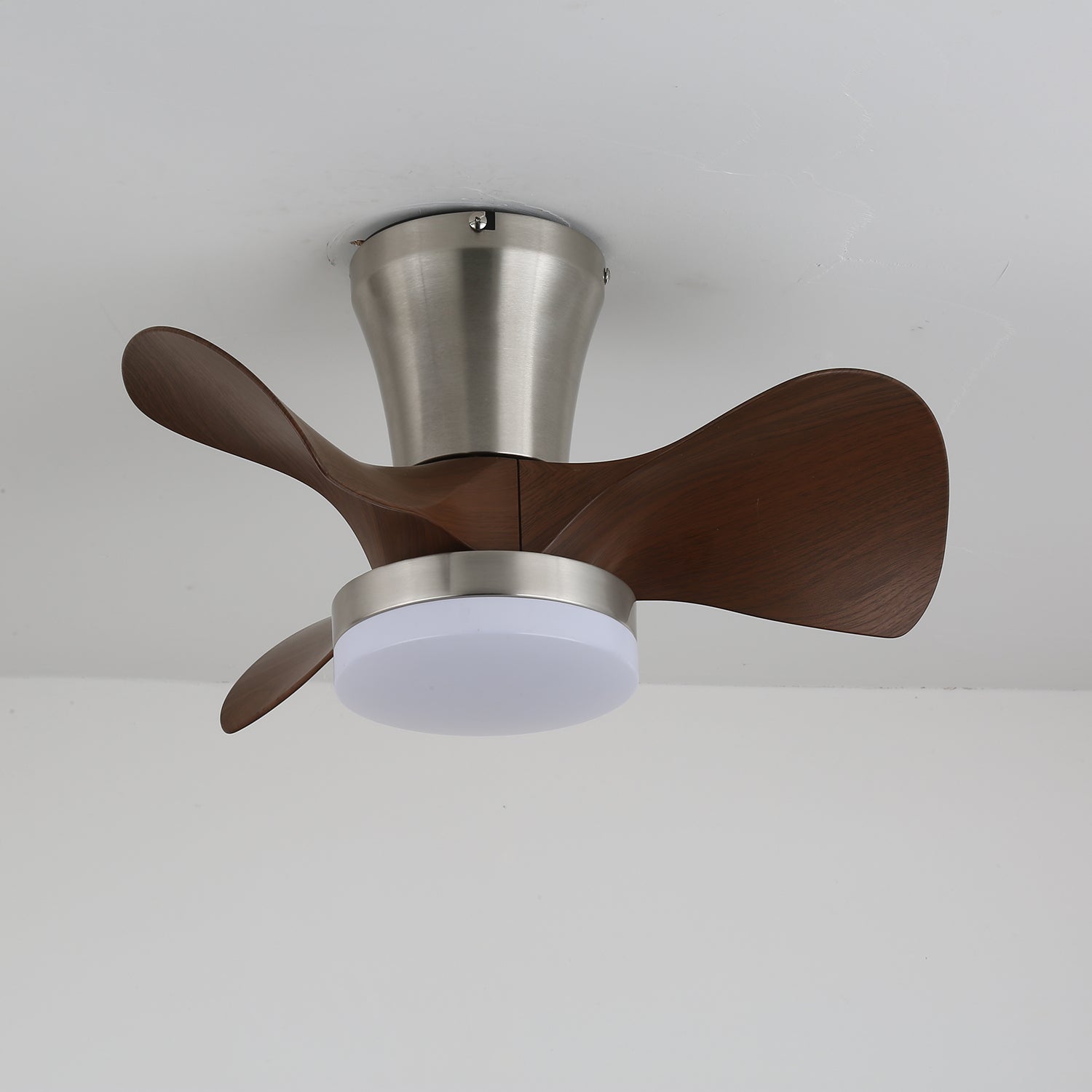 Plafonnier Ventilateur Nera en Bois Moderne, vue de dessus