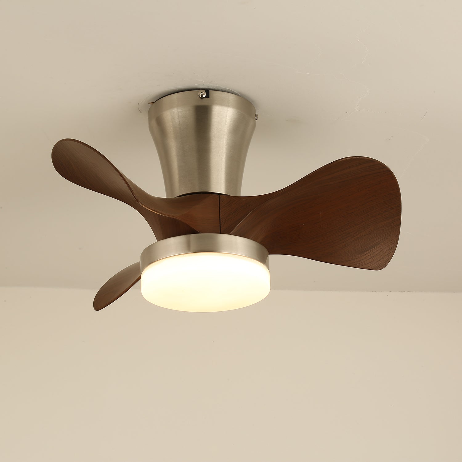 Plafonnier Ventilateur Nera en Bois Moderne, schéma des dimensions pour le Modèle A