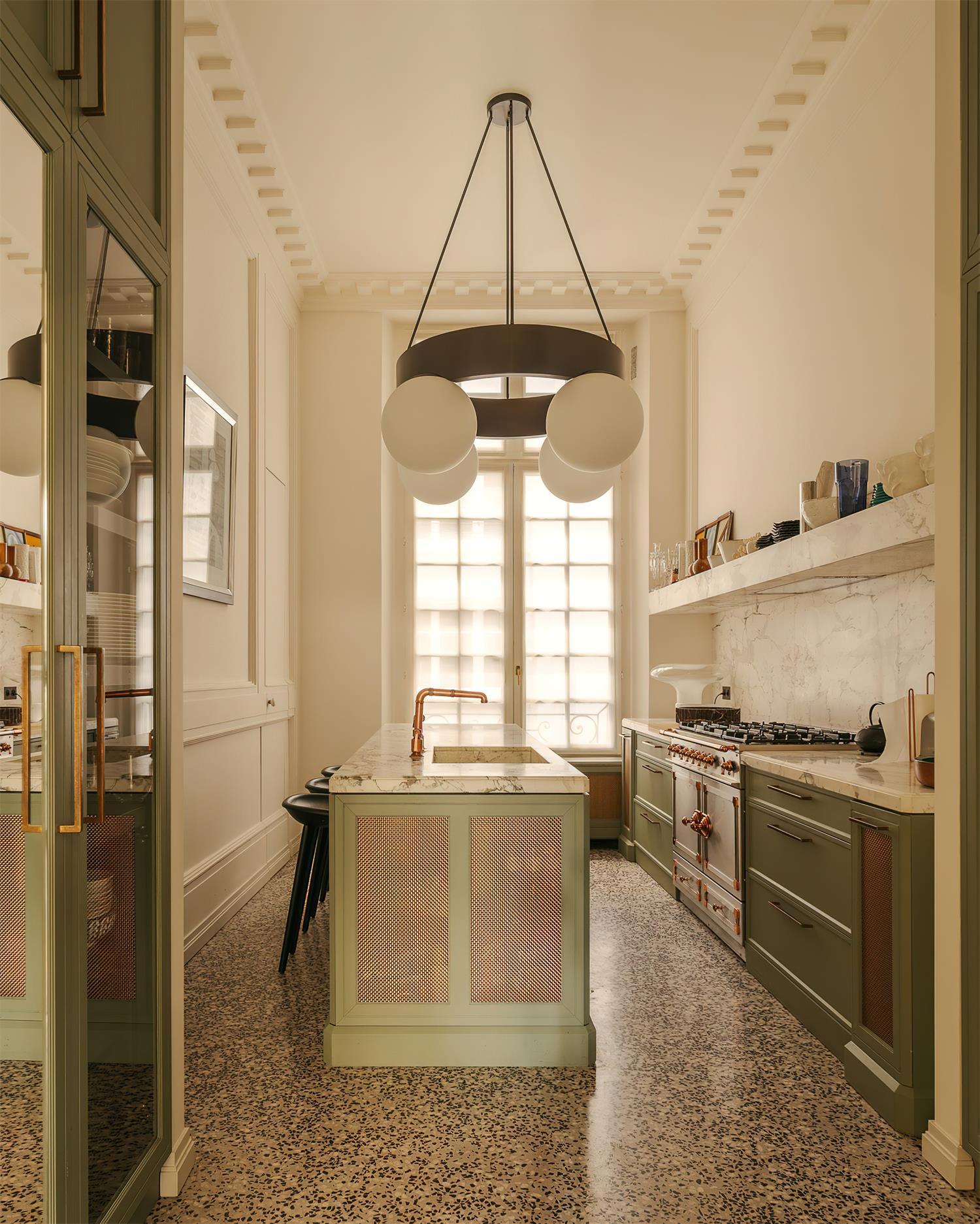 Asterios Lustre Anneau Noir Abat-jours Sphériques - Neutralighting