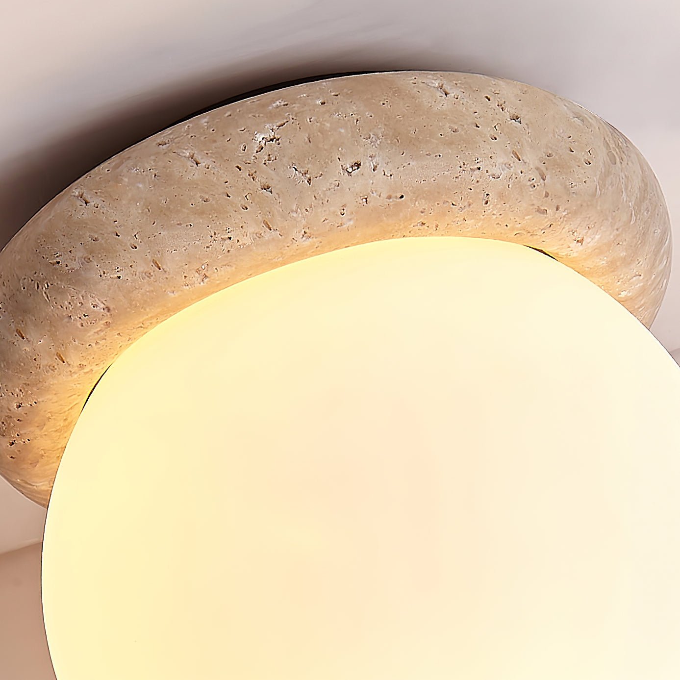 Colaeiel Disque-Globe Travertin Plafonnier - Neutralighting