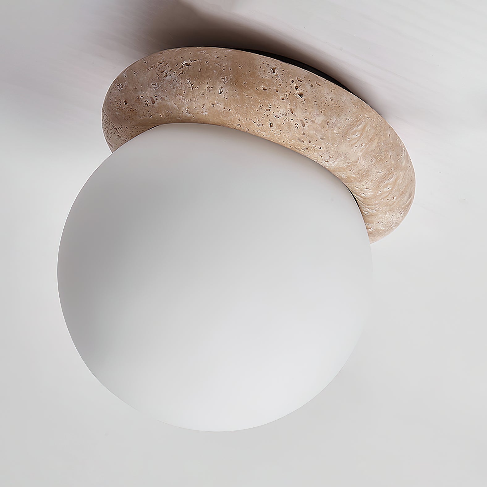 Colaeiel Disque-Globe Travertin Plafonnier - Neutralighting