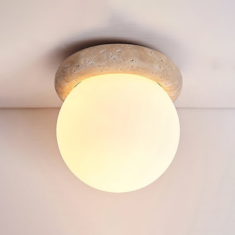 Colaeiel Disque-Globe Travertin Plafonnier - Neutralighting
