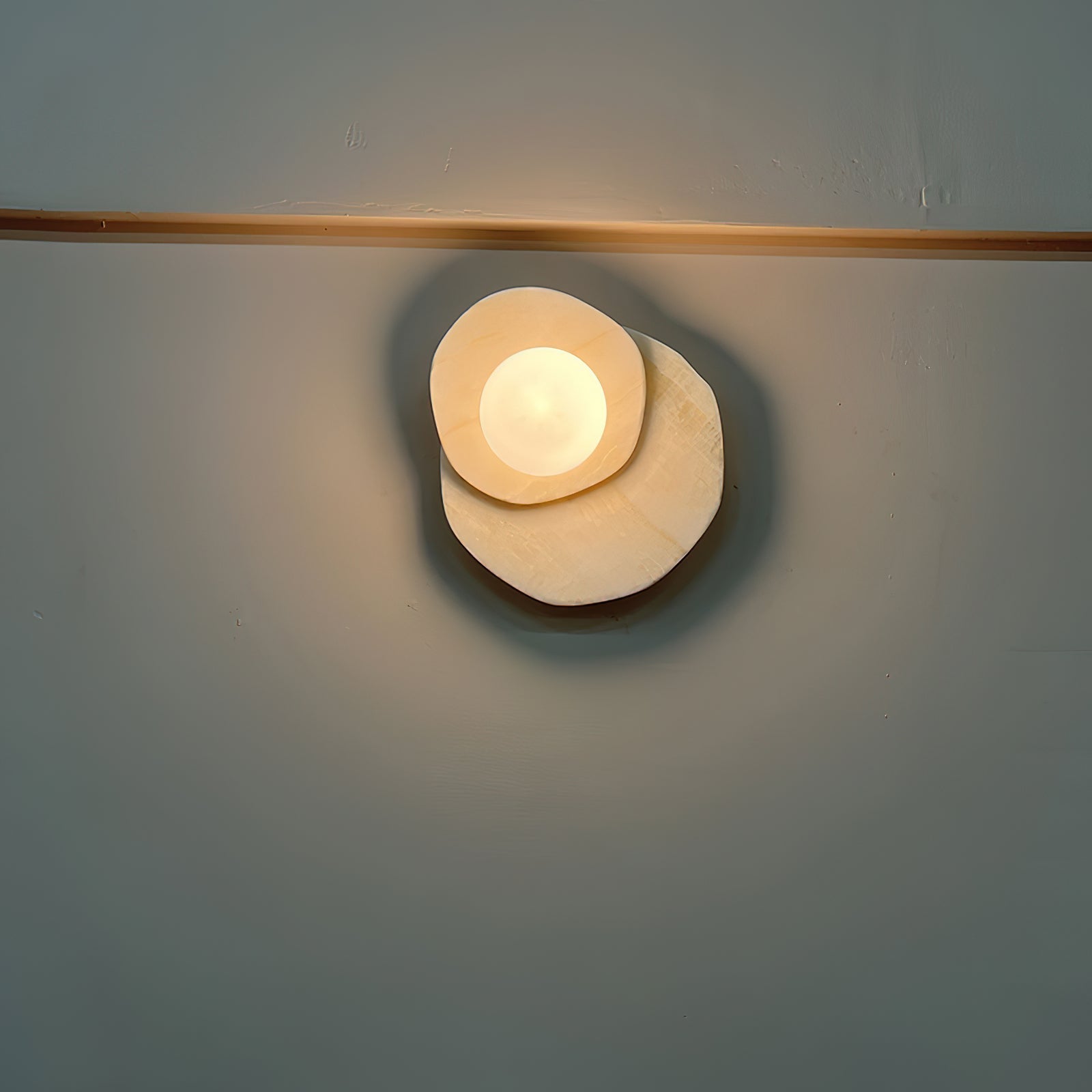 Astr Modern Minimalist Unique Stone Glass Wall Lamp - Lamp Copper