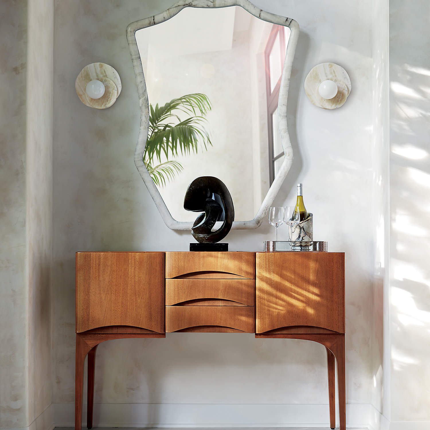 Astr Moderne Minimaliste Unique Pierre Verre Applique Murale - Neutralighting