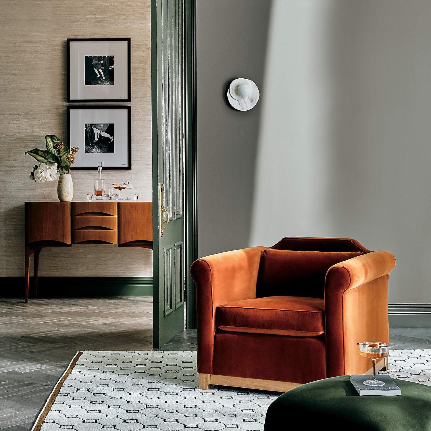 Astr Modern Minimalist Unique Stone Glass Wall Lamp - Lamp Copper