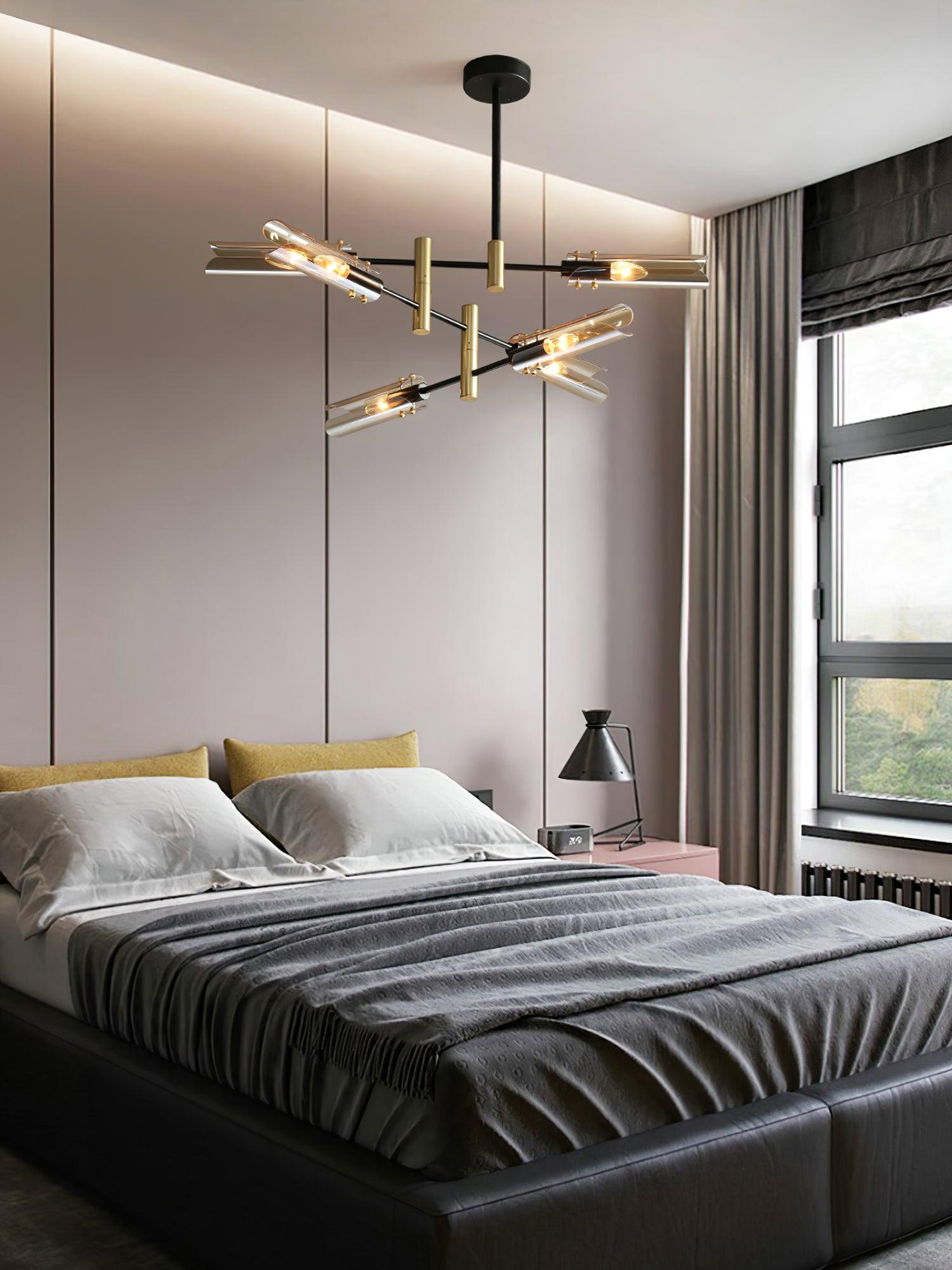 Lustra Chandelier Double 6-Luminaires Moderne - Neutralighting