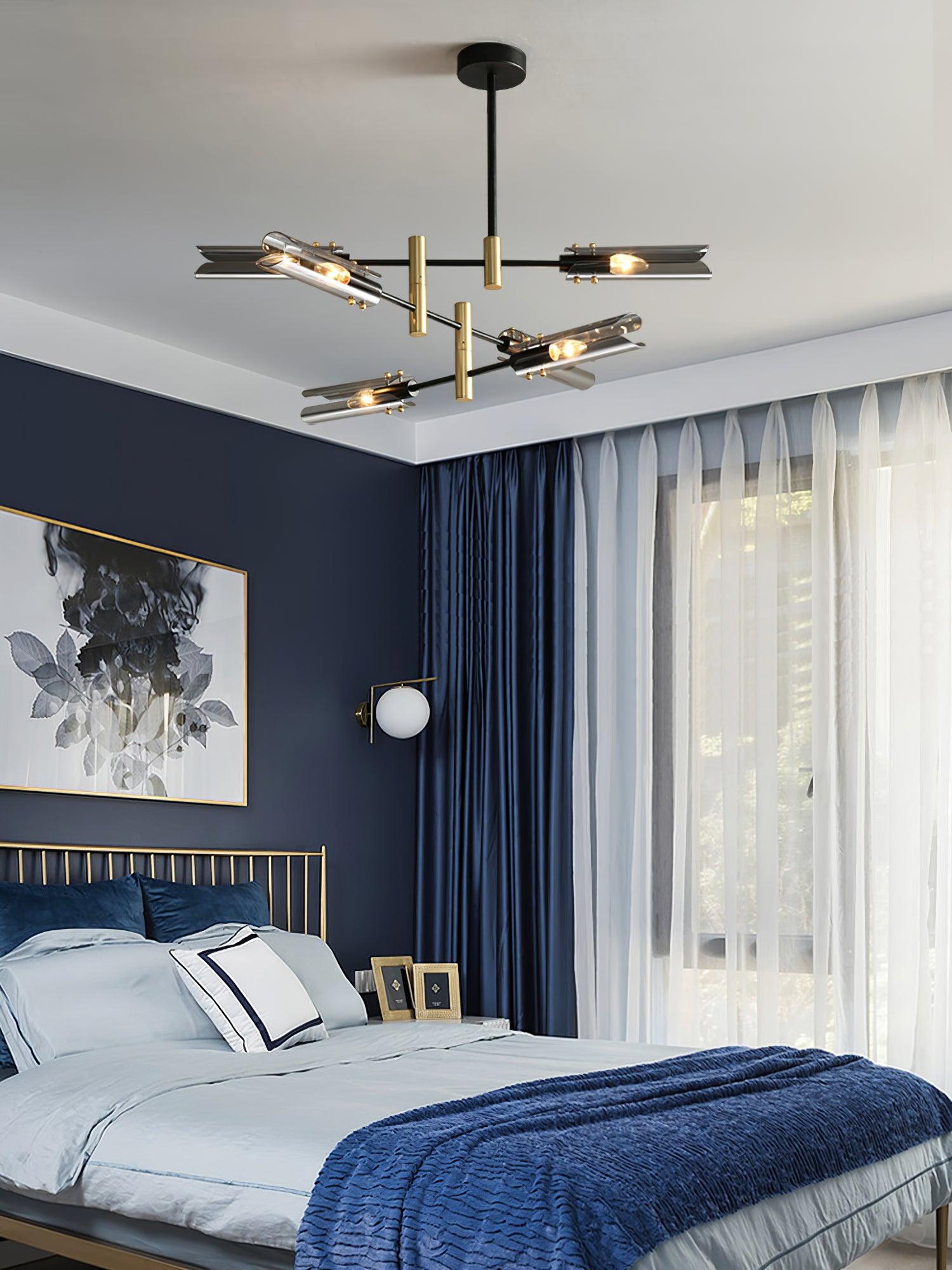 Lustra Chandelier Double 6-Luminaires Moderne - Neutralighting