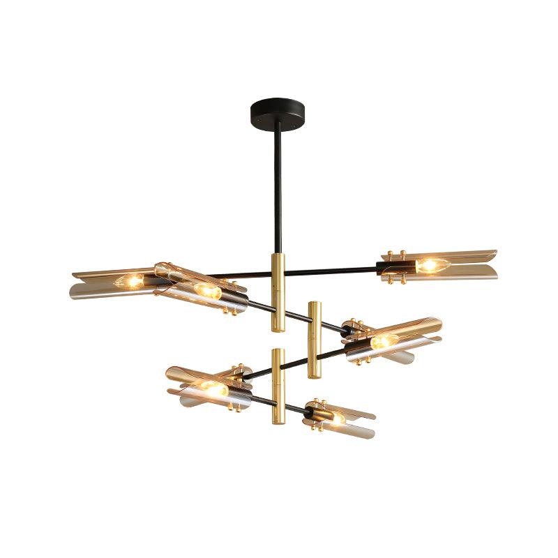 Lustra Chandelier Double 6-Luminaires Moderne - Neutralighting