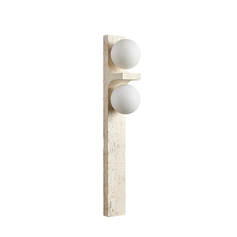 Eirikuvys Organic Modern Minimalist Travertine Wall Sconce - Lamp Copper