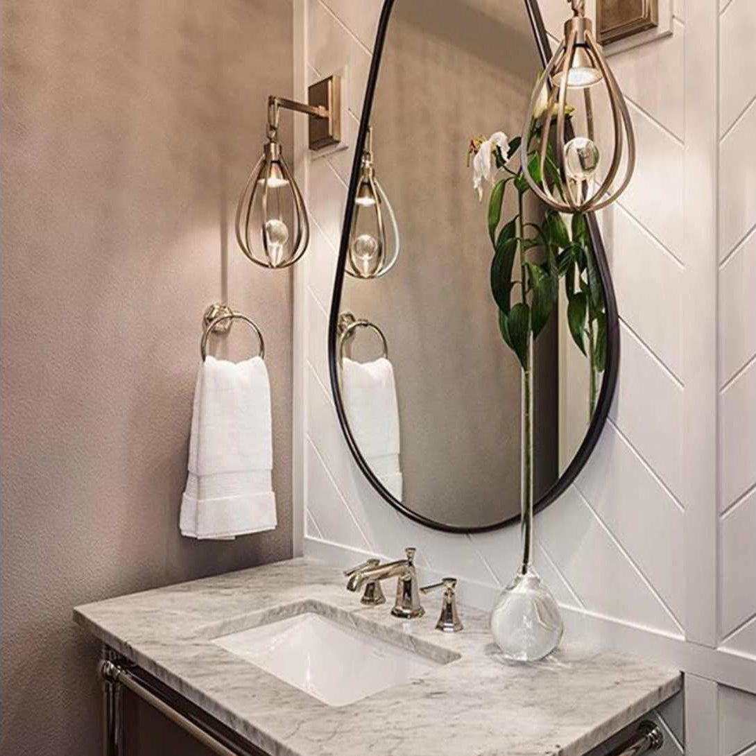 Gloruvys Moderne Minimaliste Laiton Cristal Applique Murale - Neutralighting